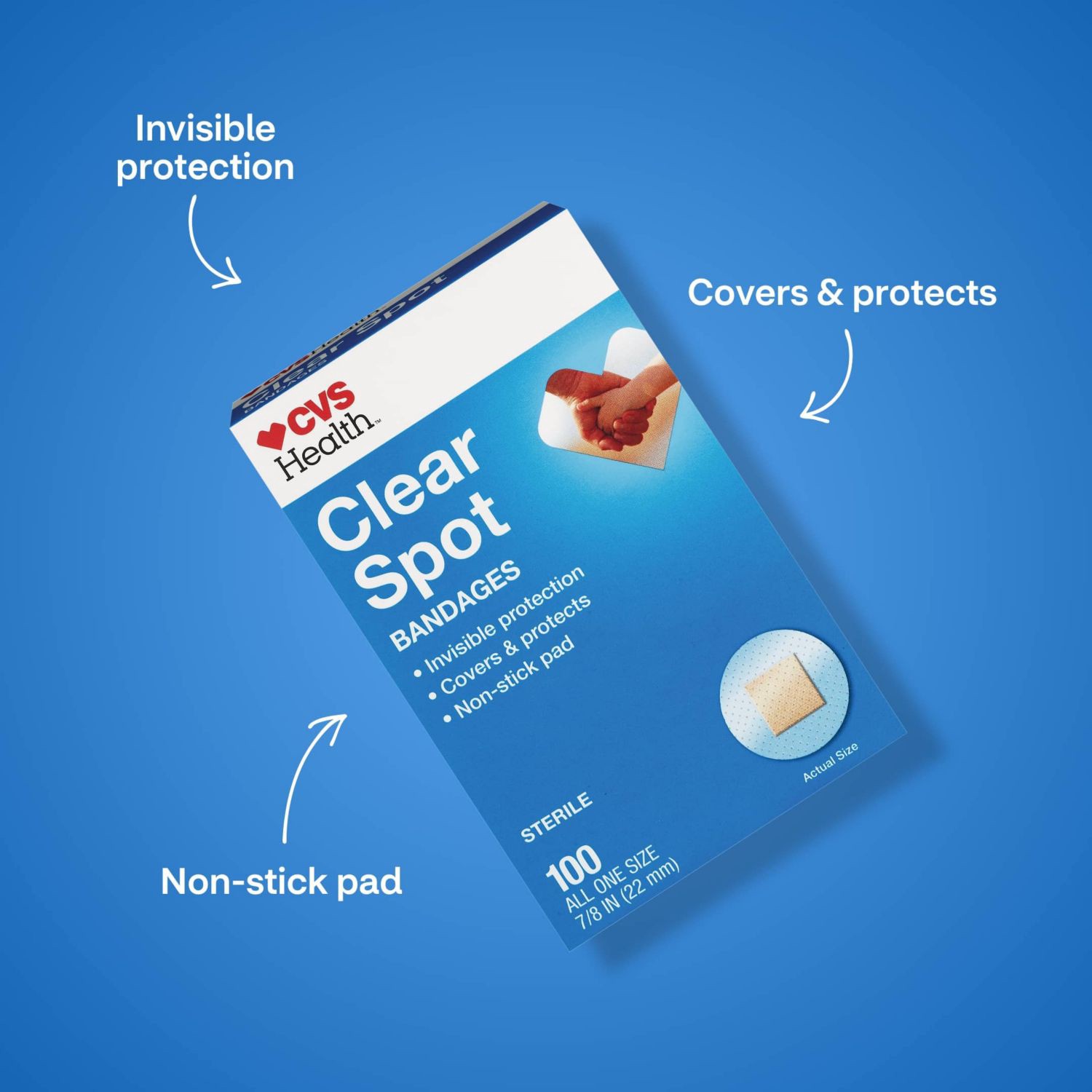 slide 3 of 10, CVS Health Clear Spot Bandages, 100 Ct, 1 ct
