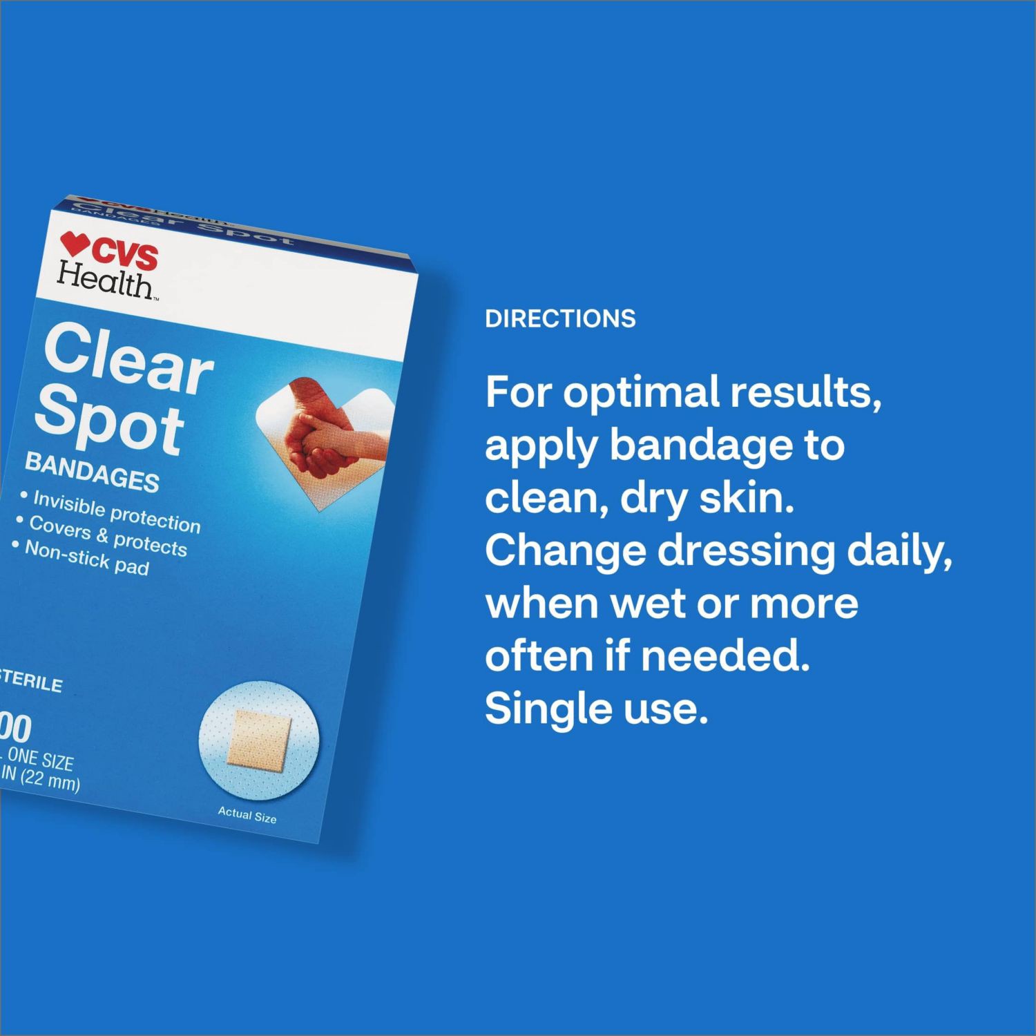 slide 5 of 10, CVS Health Clear Spot Bandages, 100 Ct, 1 ct