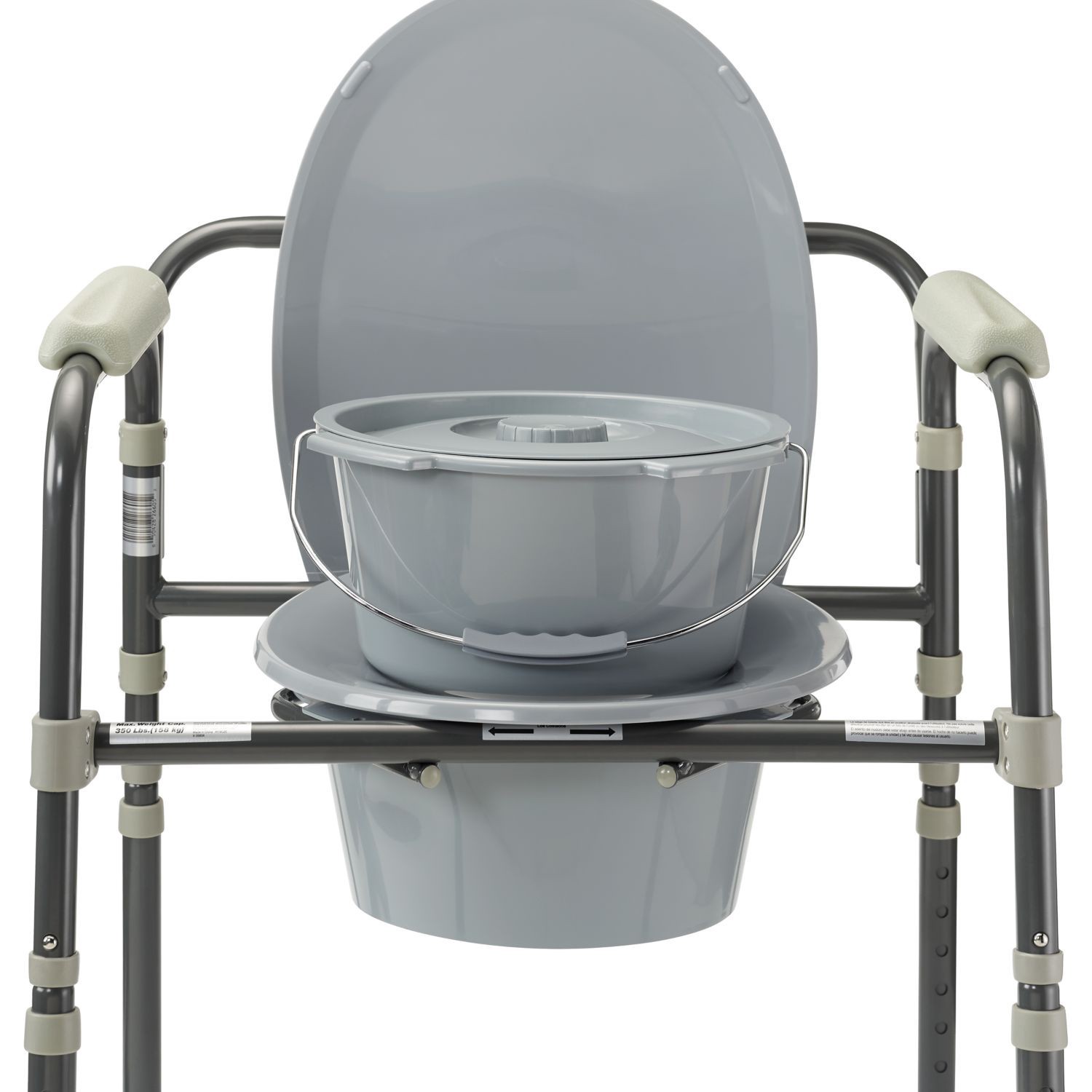slide 3 of 8, CVS Health Folding Commode, 1 ct