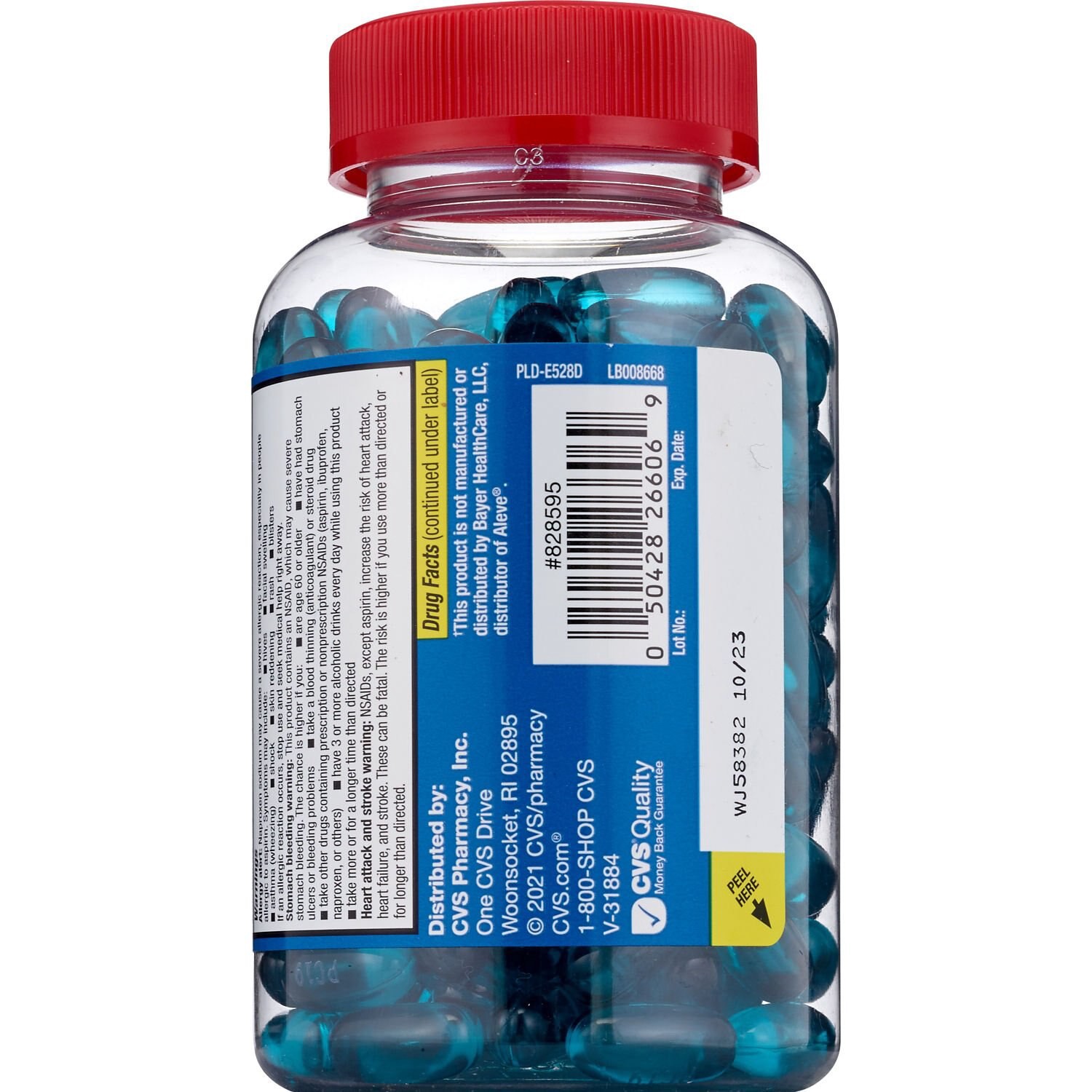 slide 3 of 6, CVS Health Naproxen Sodium 220 Mg Liquidid-Filled Capsules, 160 Ct, 1 ct
