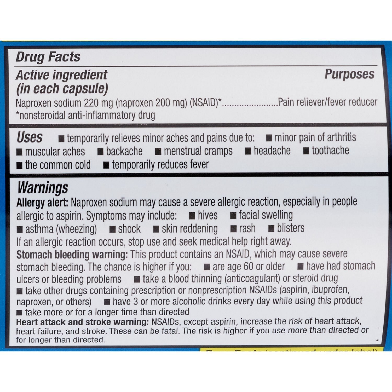 slide 4 of 6, CVS Health Naproxen Sodium 220 Mg Liquidid-Filled Capsules, 160 Ct, 1 ct