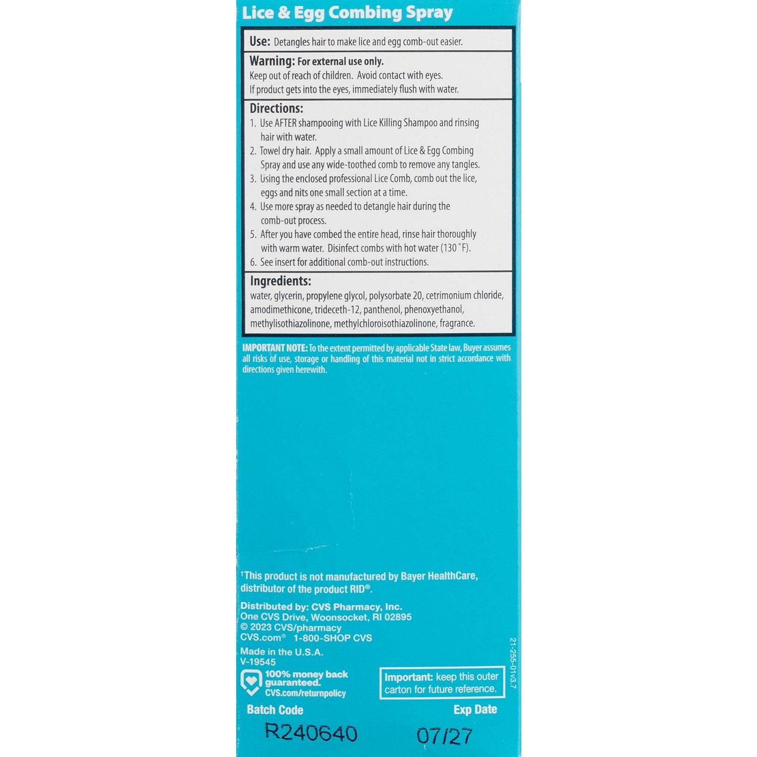 slide 7 of 8, CVS Health Lice Solution Kit, Maximum Strength, 1 ct