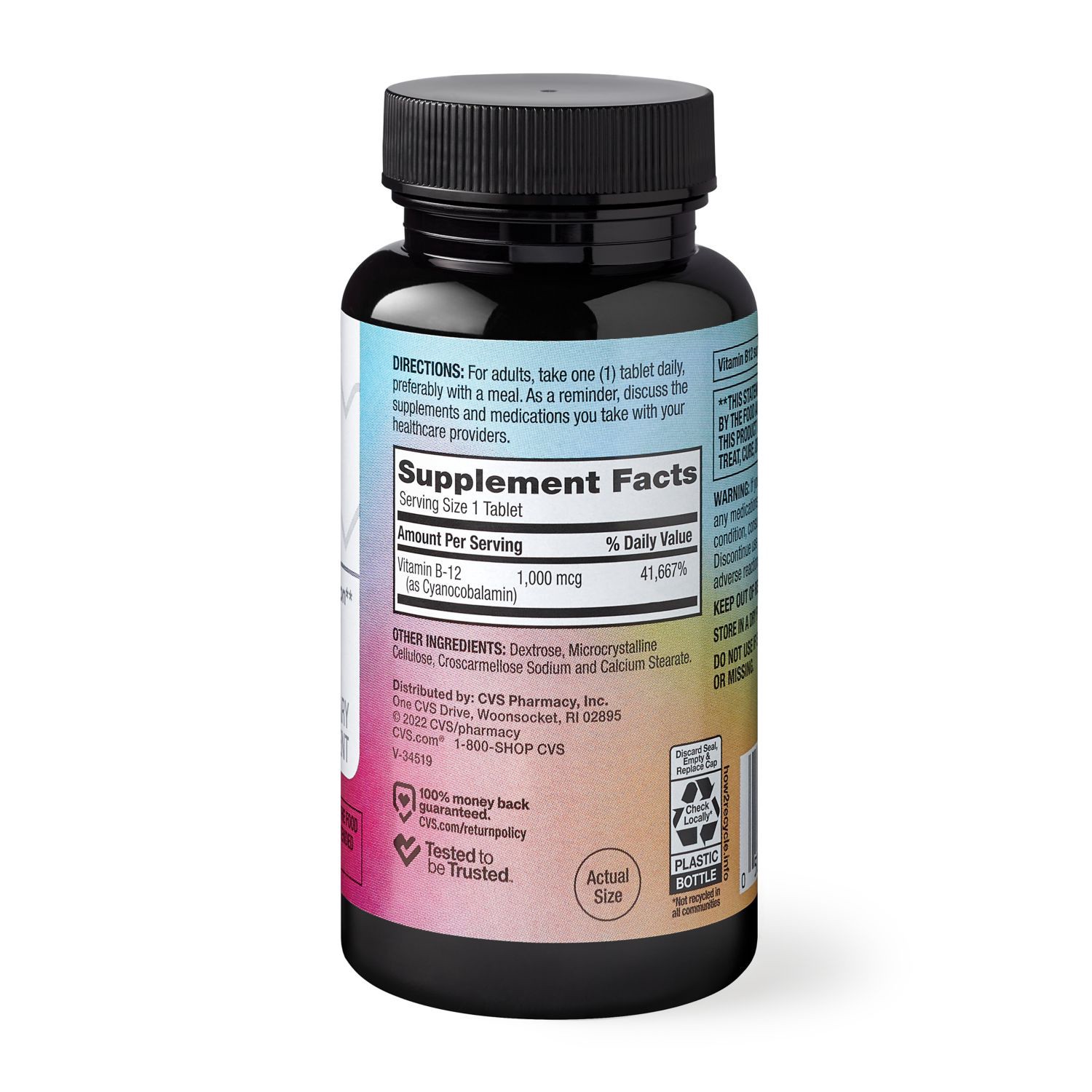 slide 4 of 4, CVS Health Vitamin B12 Tablets, 200 Ct, 200 ct