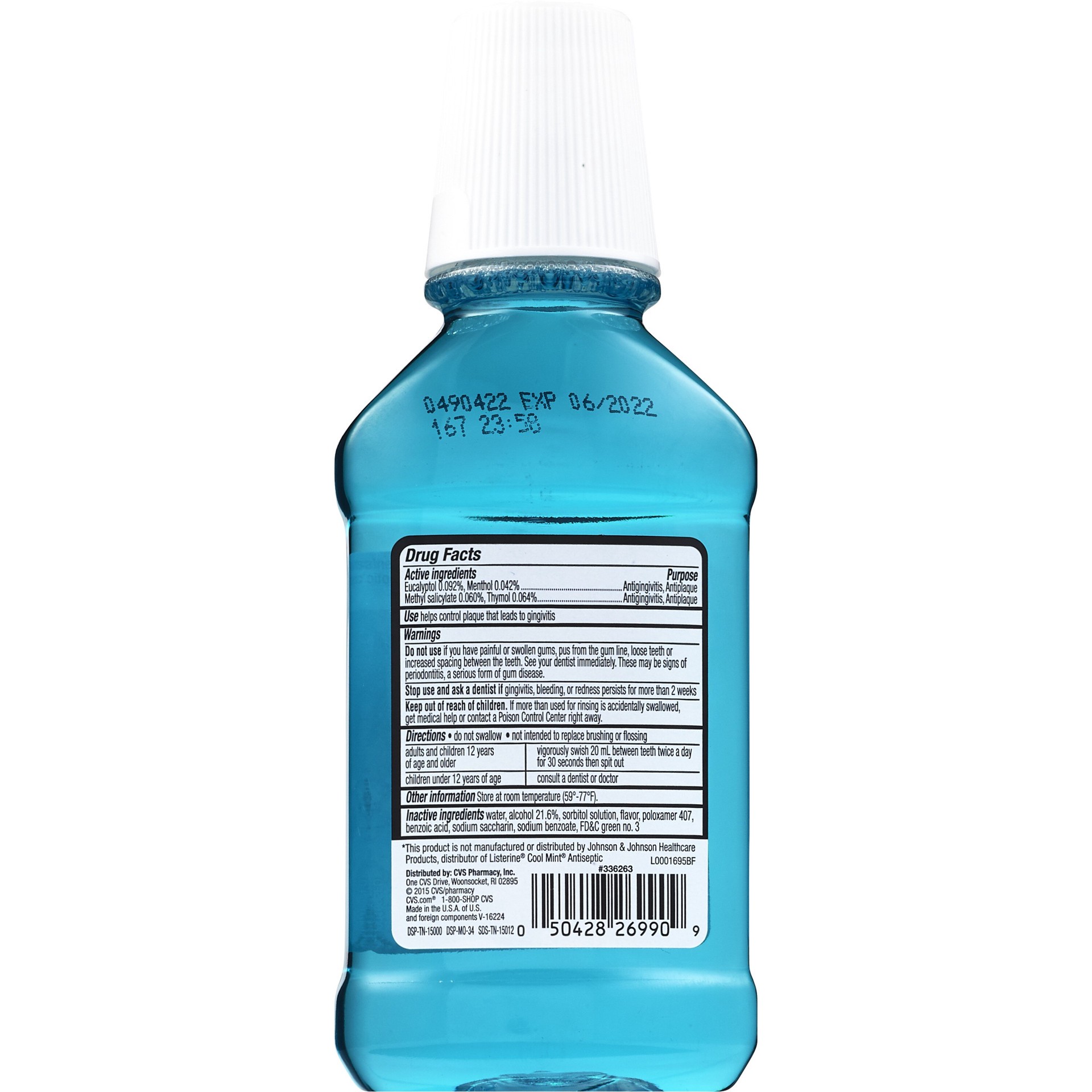 slide 3 of 3, CVS Health Antiseptic Antigingivitus & Antiplaque Mouthwash, Blue Mint, 8.5 Oz, 1 ct
