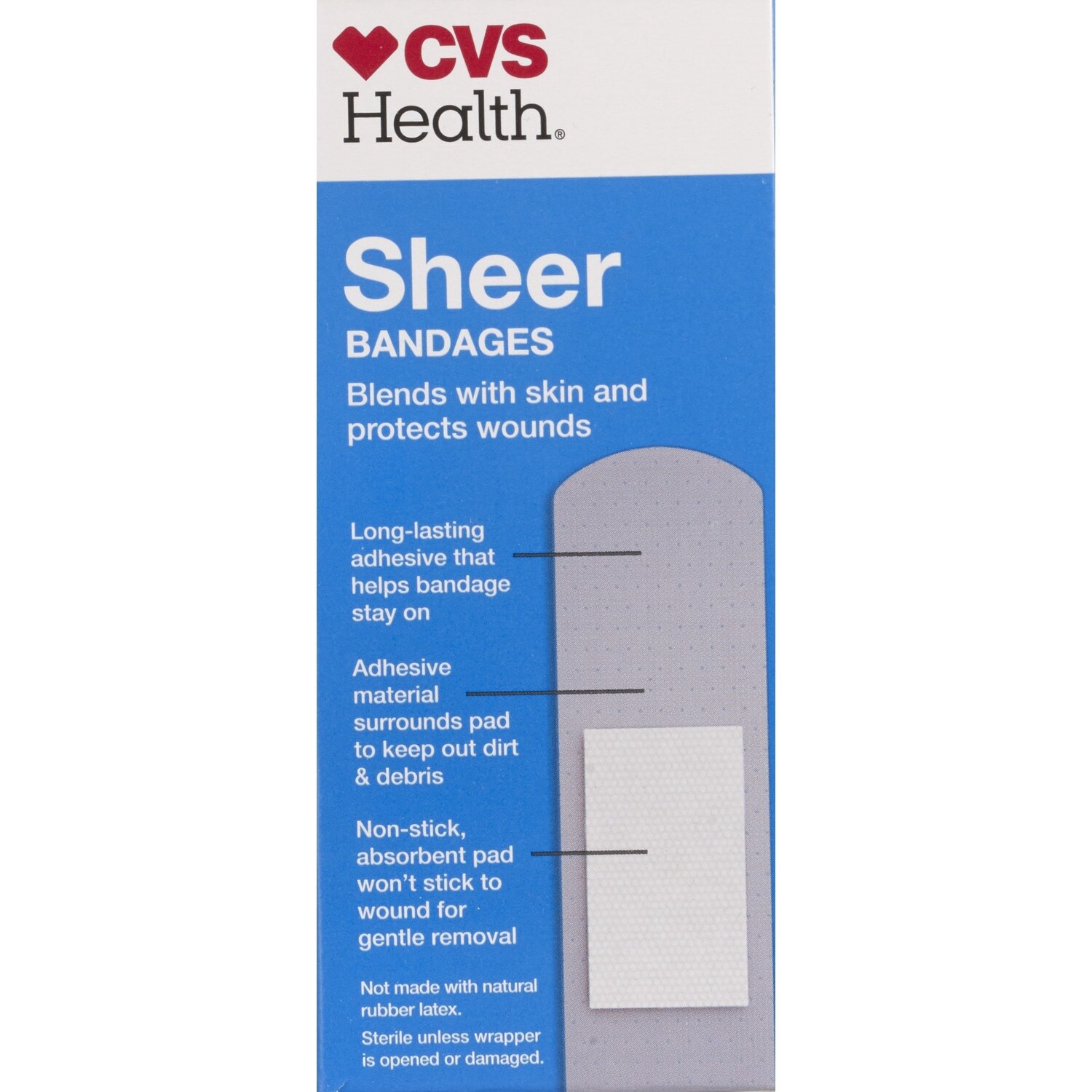 slide 3 of 11, CVS Health Sheer Bandages, Assorted Sizes, 60 Ct, 1 ct
