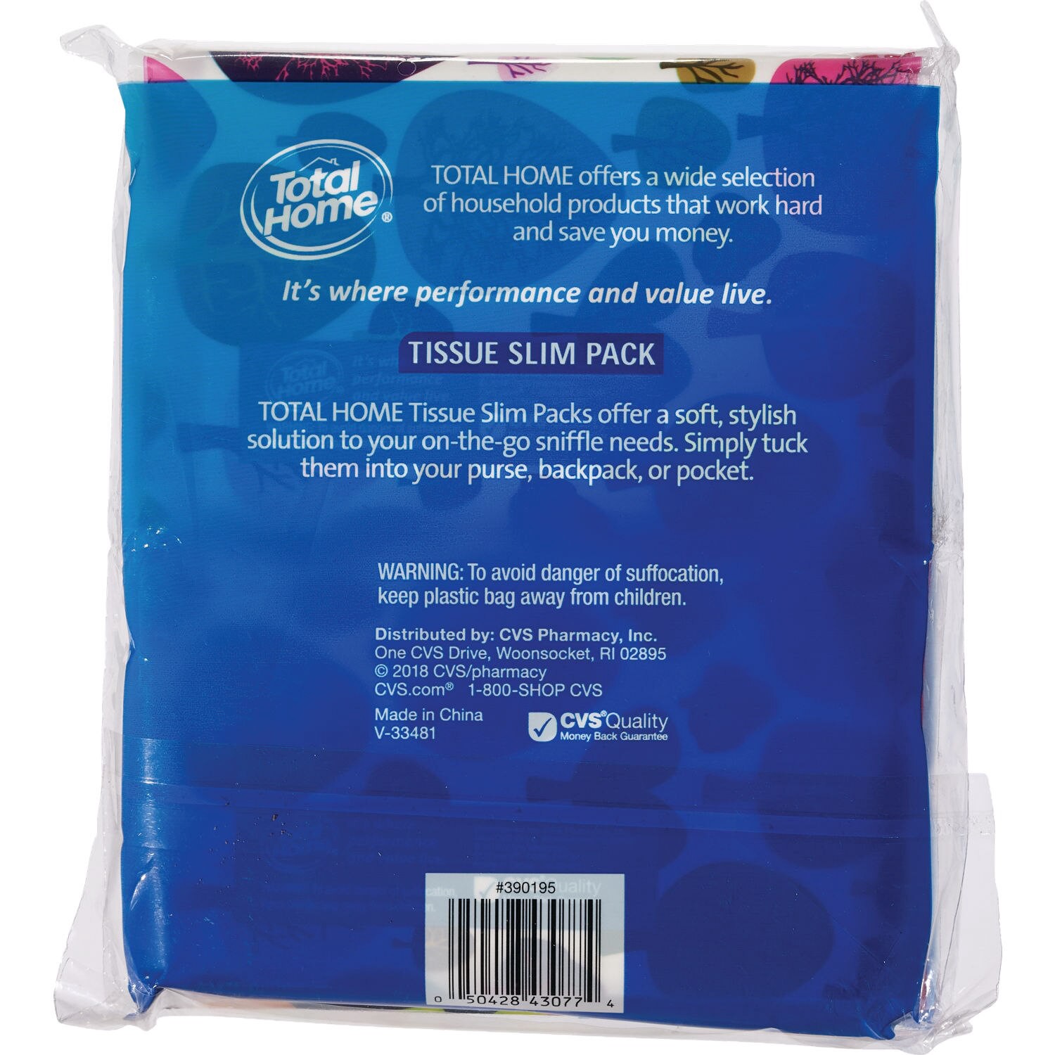 slide 2 of 2, Total Home Tissue Slim Pack, Assorted Designs, 6 Ct, 1 ct