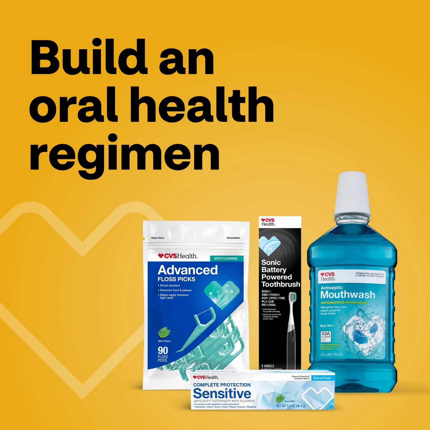 slide 3 of 6, CVS HEALTH Cvs Mouthwash Antiseptic Original (1 Liter), 1 ct