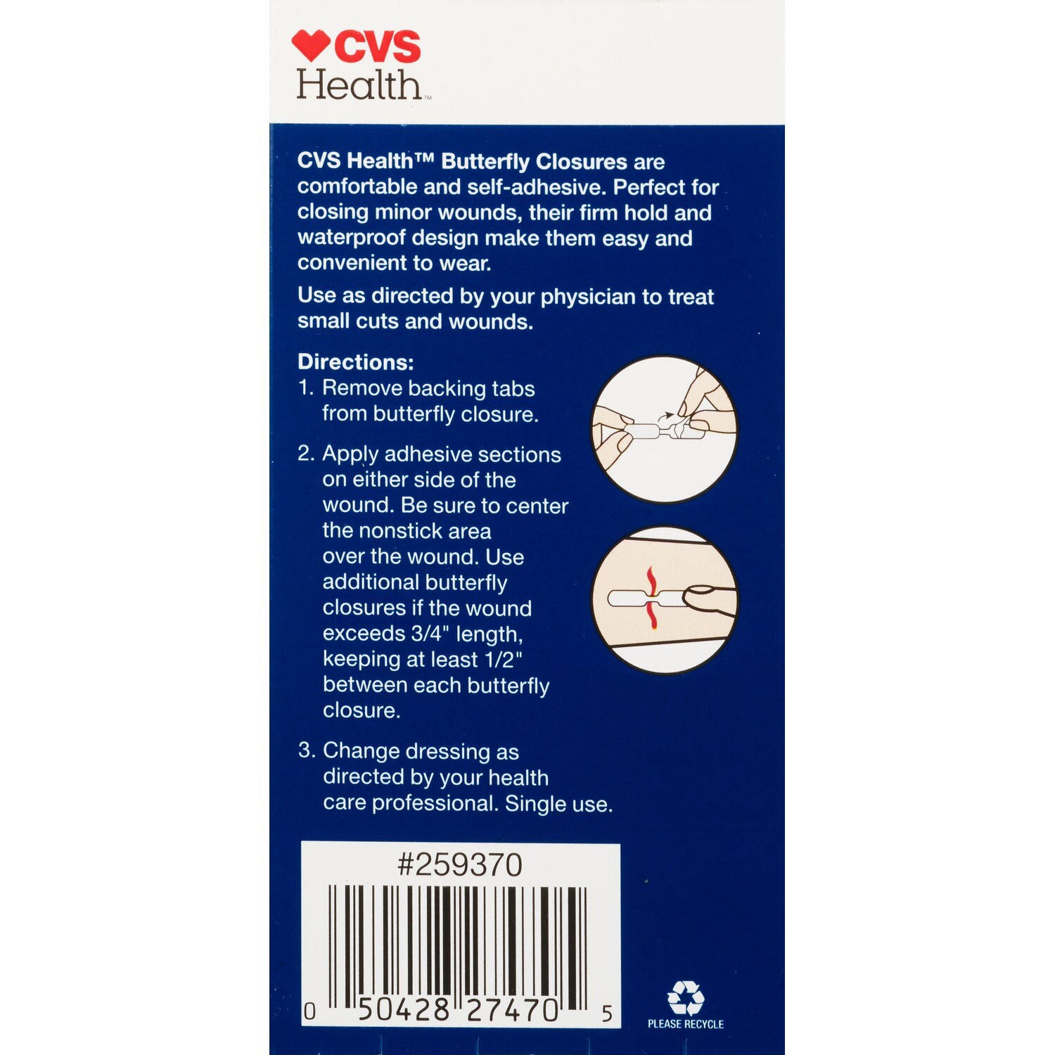 slide 3 of 10, CVS Health Self-Adhesive Butterfly Closures, 12 Ct, 1 ct