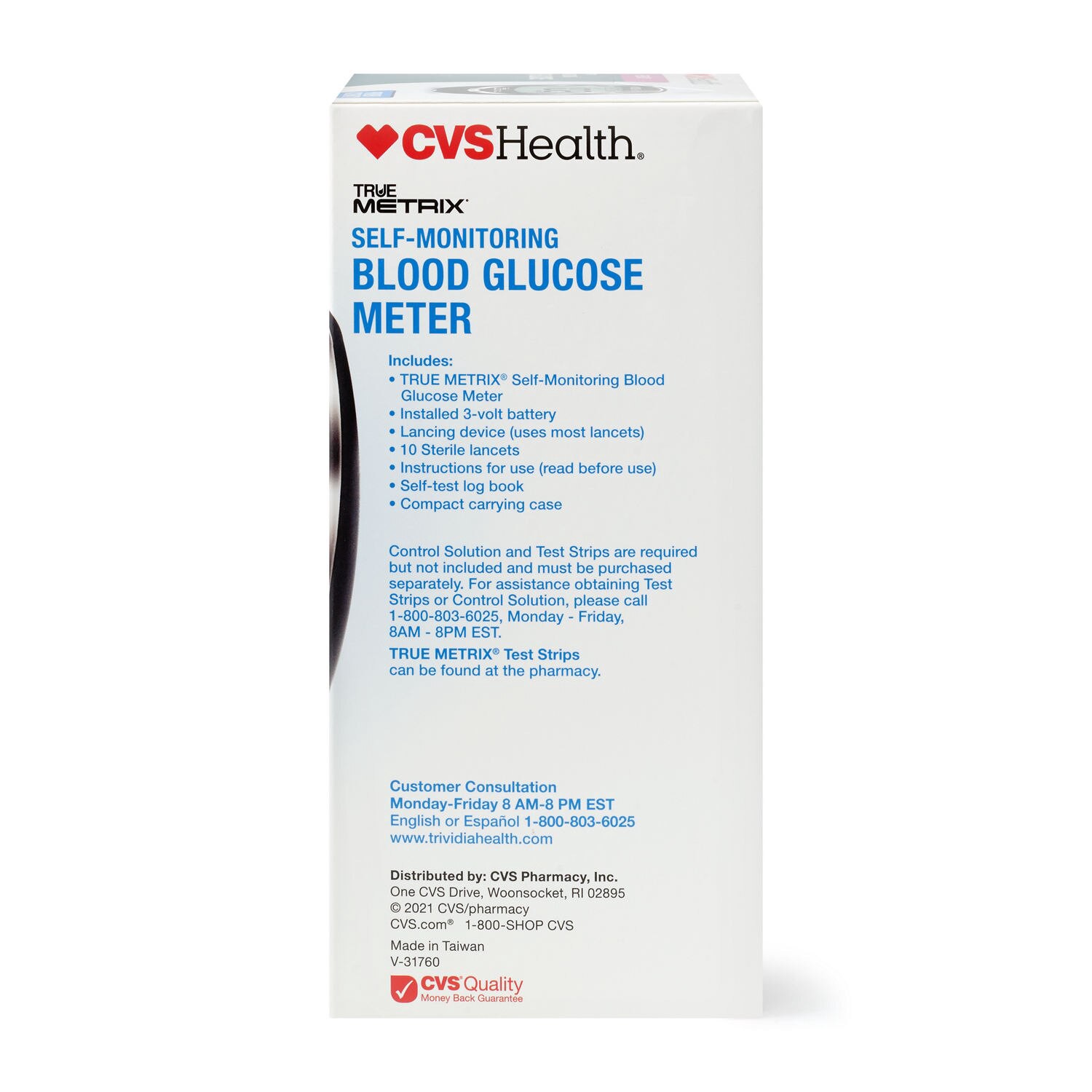 slide 4 of 10, CVS Health True Metrix Self-Monitoring Blood Glucose Meter, 1 ct