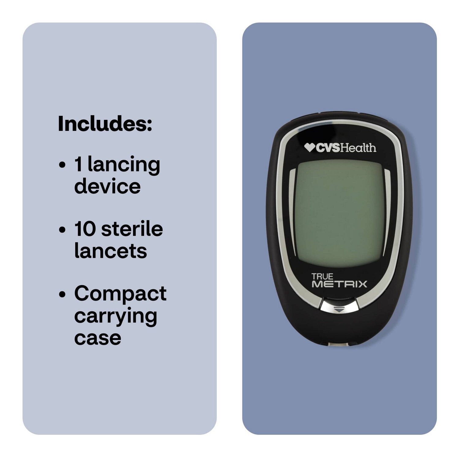 slide 5 of 10, CVS Health True Metrix Self-Monitoring Blood Glucose Meter, 1 ct
