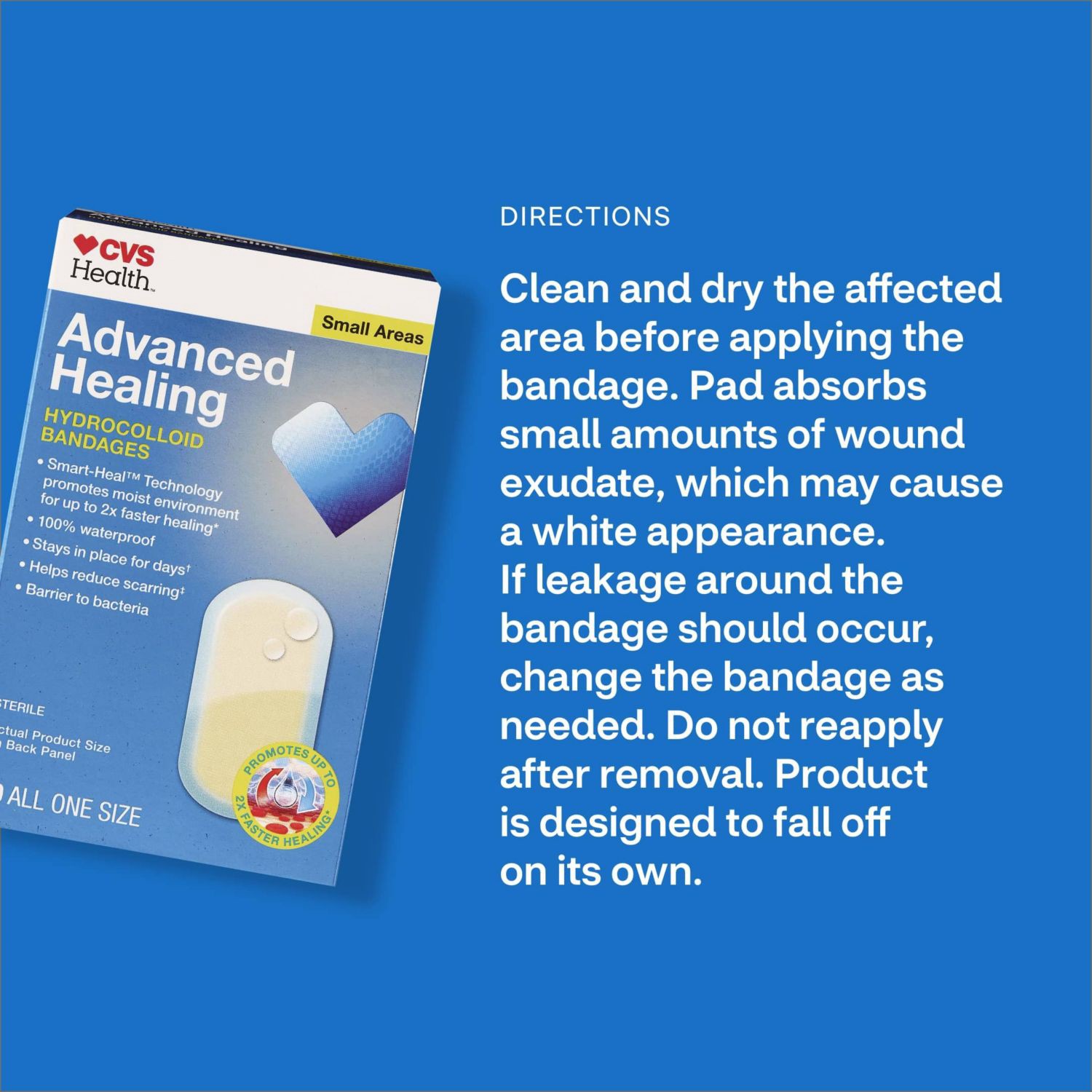 slide 5 of 9, CVS Health Advanced Healing Premium Bandages, Small, 10 Ct, 1 ct