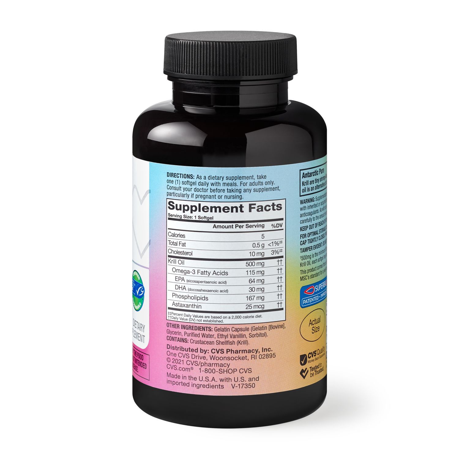 slide 5 of 8, CVS Health Pure Omega-3 Krill Oil, 120 Ct, 1 ct