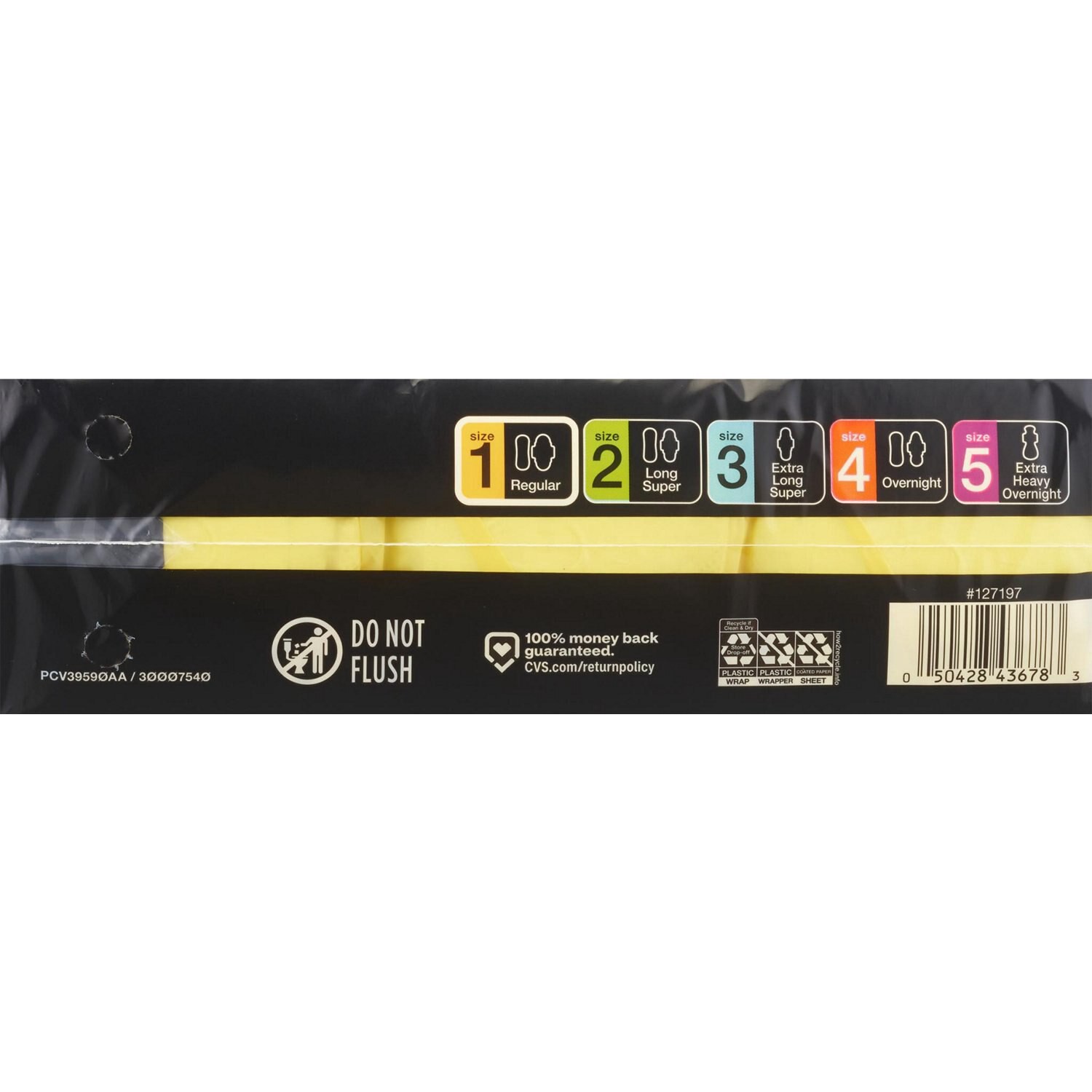 slide 4 of 4, CVS Health Maxi Pads With Wings Regular, 36 Ct, 1 ct