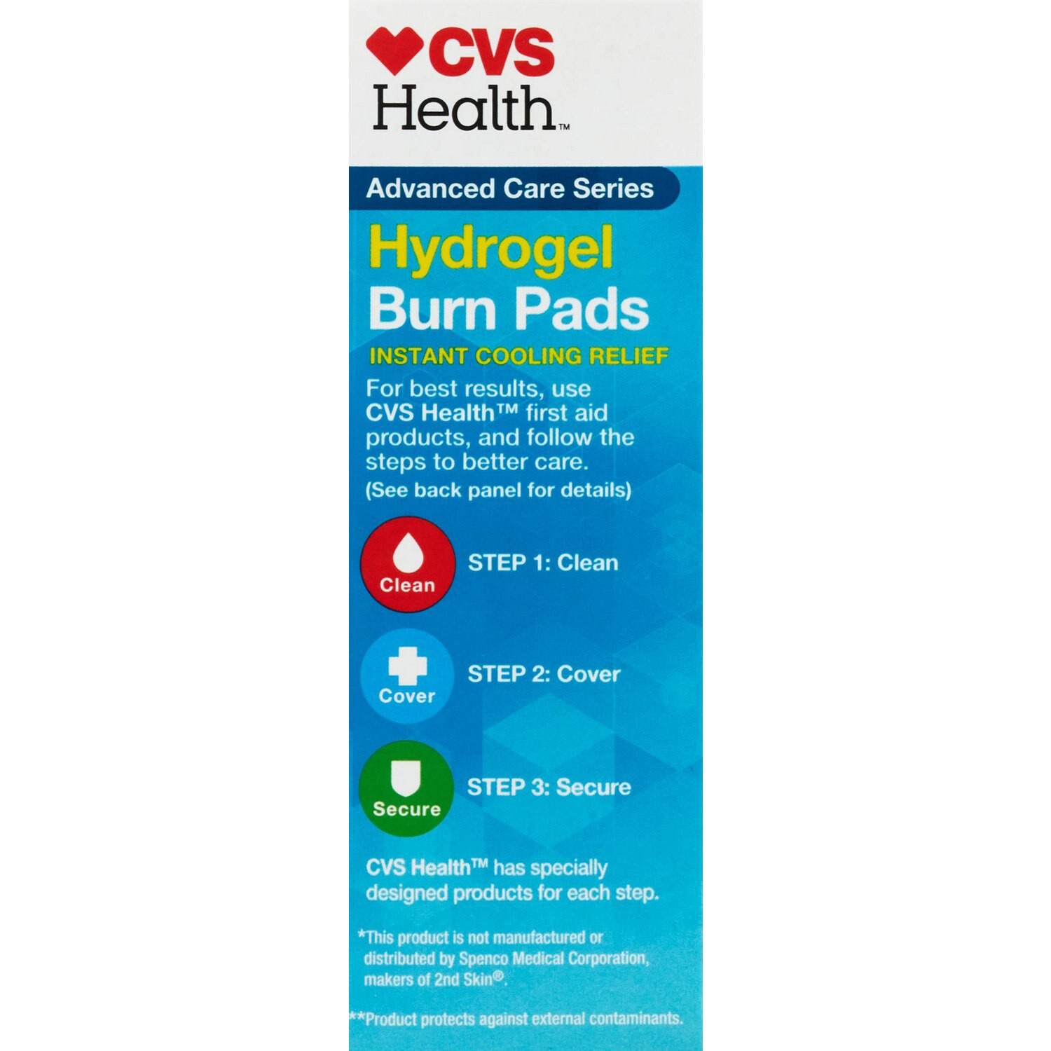 slide 4 of 5, CVS Health Sterile Hydrogel Burn Pads, 1.96 In X 2.95 In, 4 Ct, 1 ct