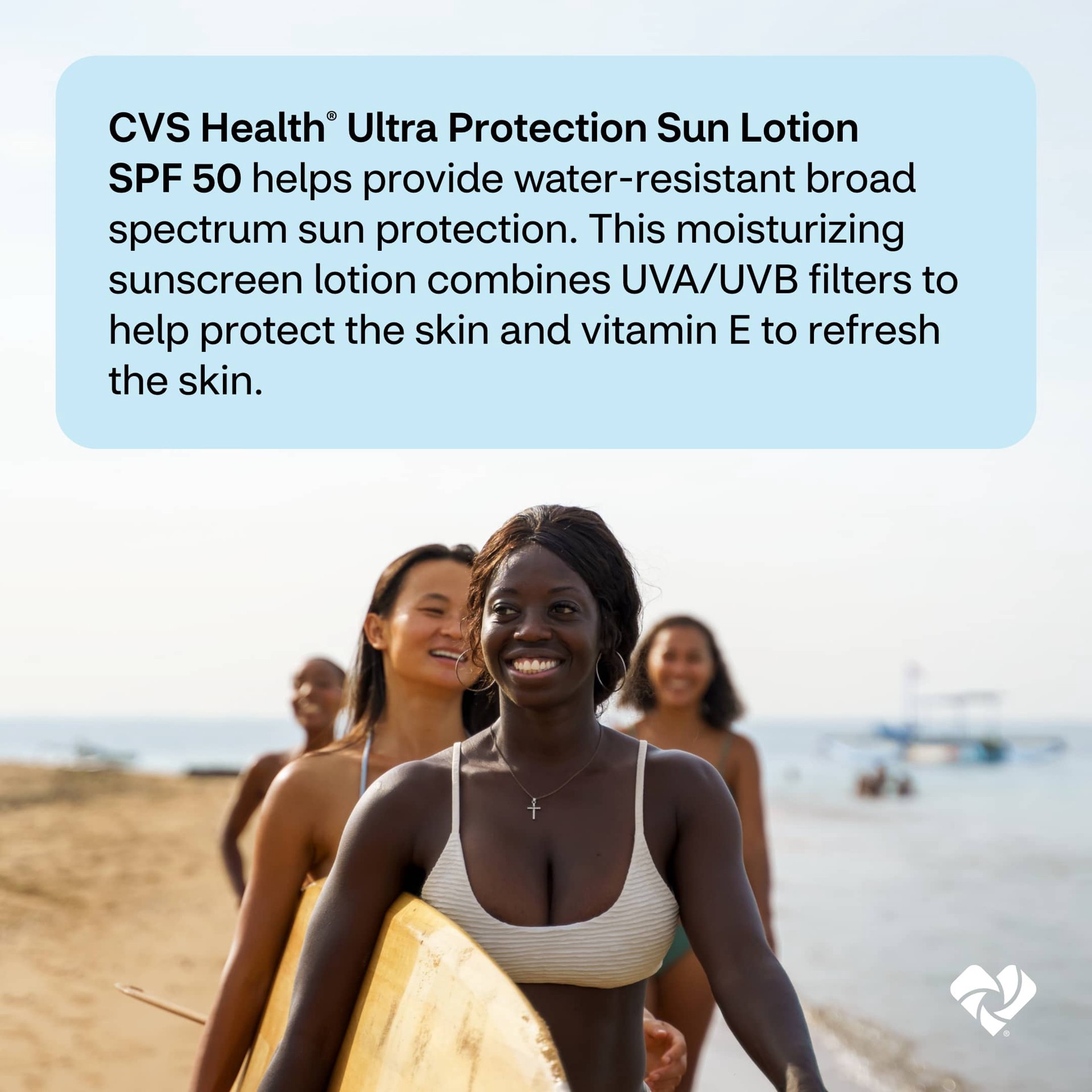 slide 2 of 9, CVS Health Broad Spectrum Sunscreen Lotion Spf 50, 8 Oz, 1 ct