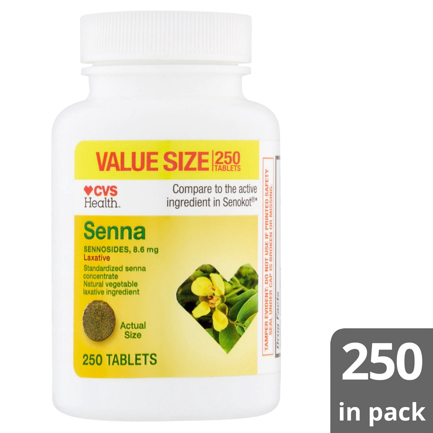 slide 6 of 6, CVS Health Senna Laxative Tablets, 250 Ct, 1 ct