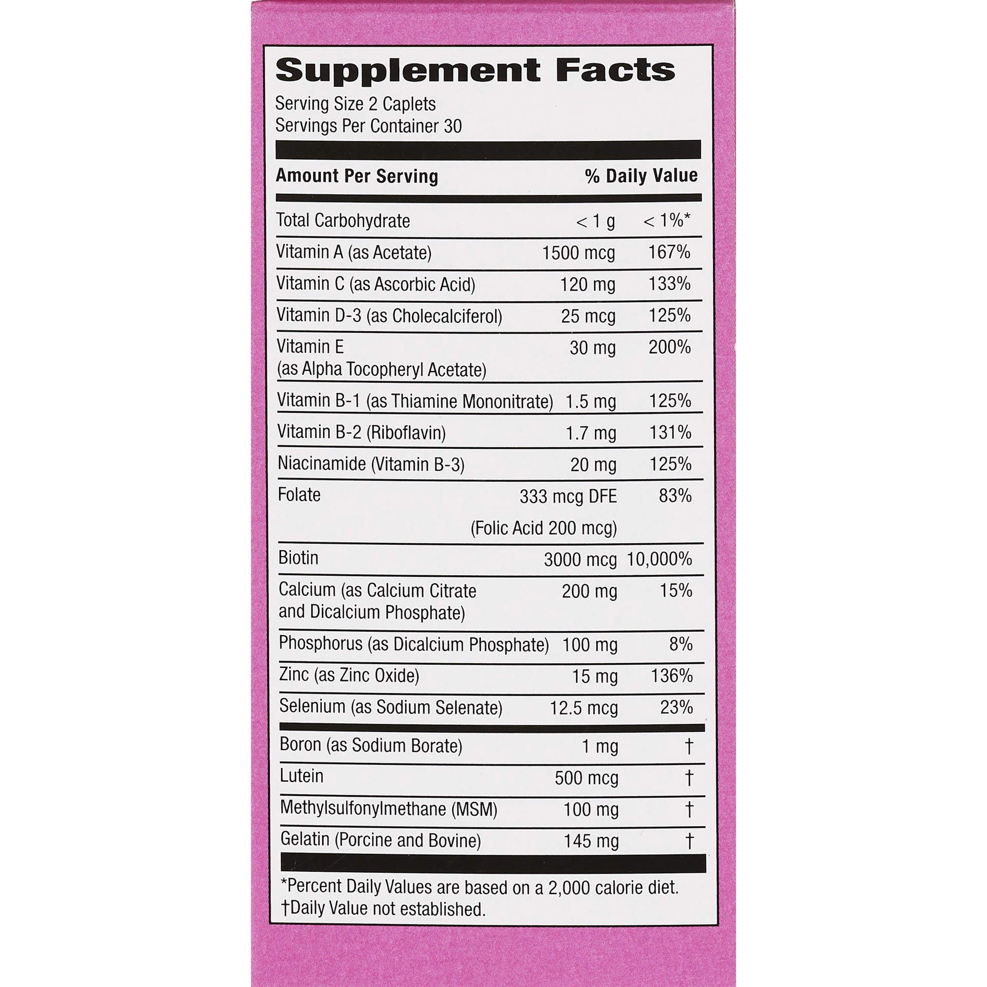 slide 3 of 5, CVS Health Hair, Skin & Nails Caplets, 60 Ct, 1 ct
