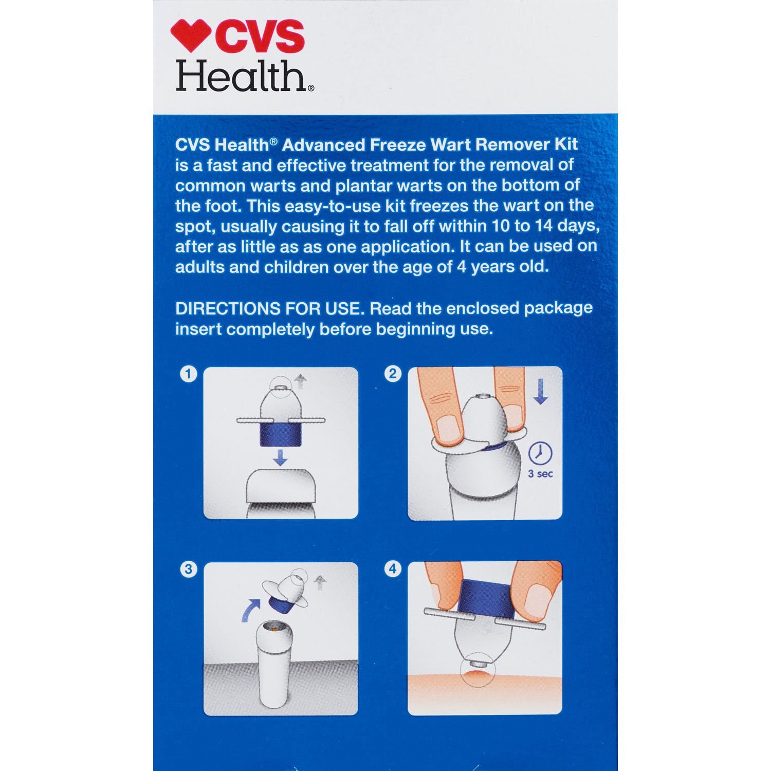 slide 2 of 4, CVS Health Advanced Freeze Wart Remover Kit, 1 ct