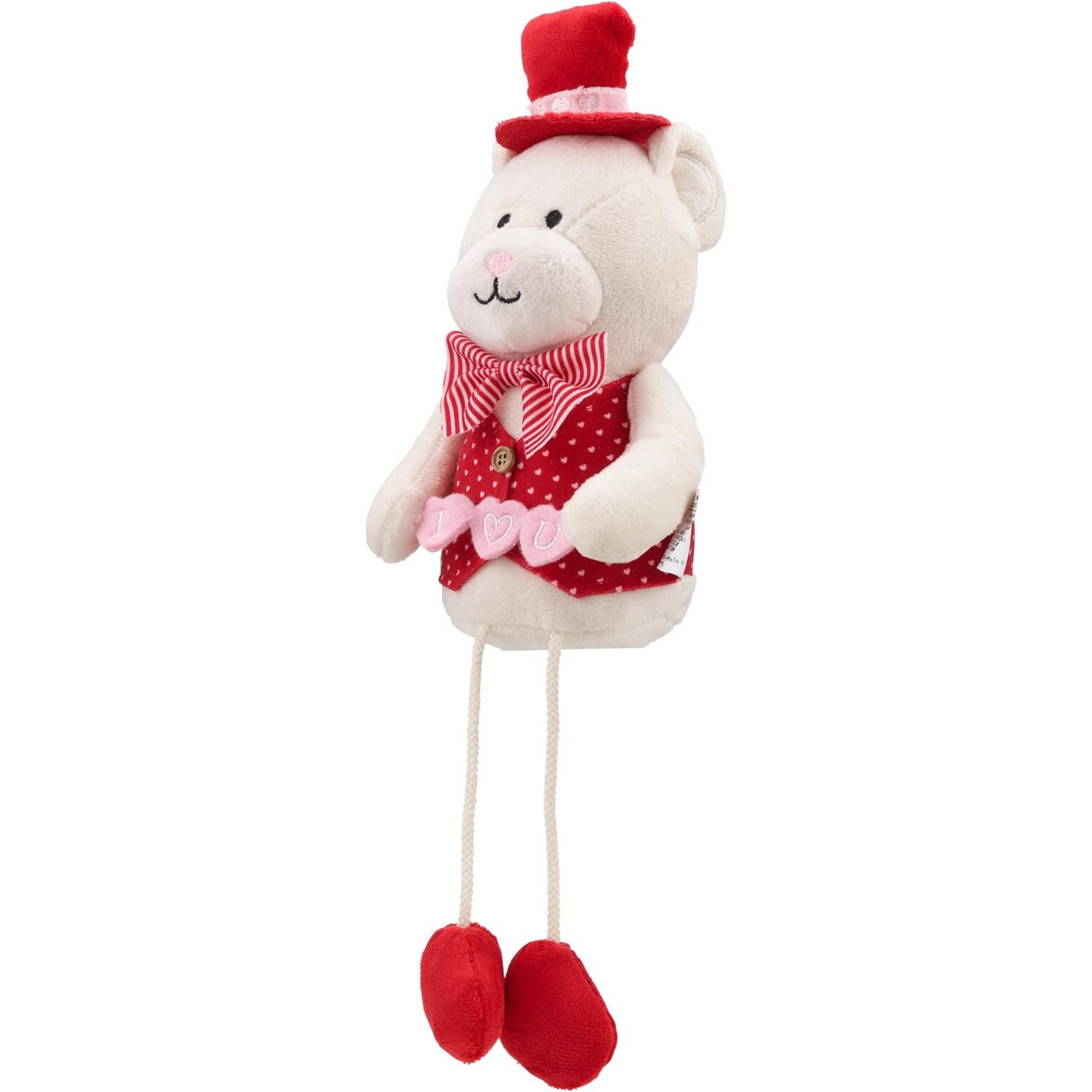 slide 4 of 4, RED AND PINK Mouse Sitter With String Legs-13In, 1 ct