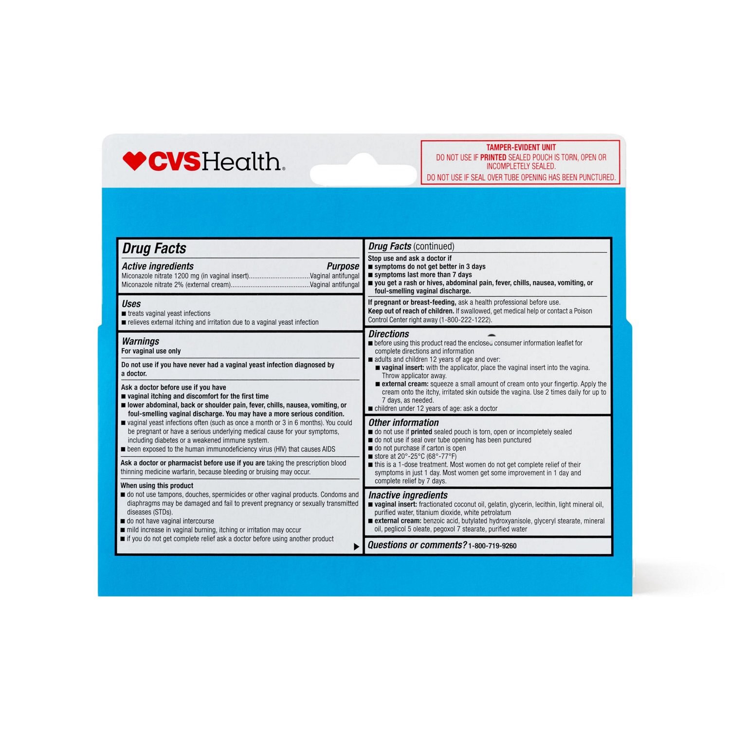 slide 4 of 7, CVS Health Miconazole Yeast Infection Relief 1-Day Treatment; Day Or Night, 1 ct
