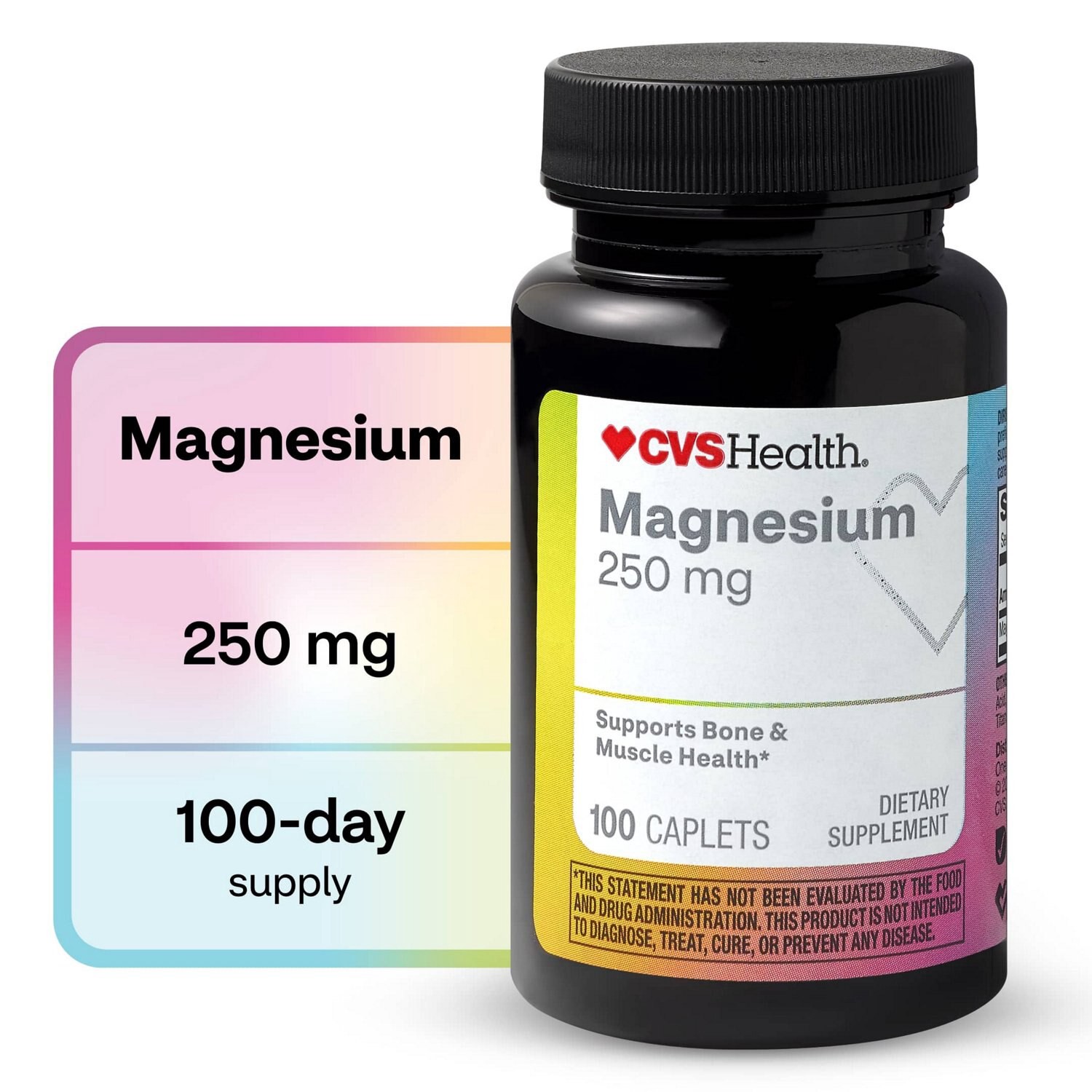 slide 11 of 11, CVS Health Magnesium Caplets, 100 Ct, 1 ct