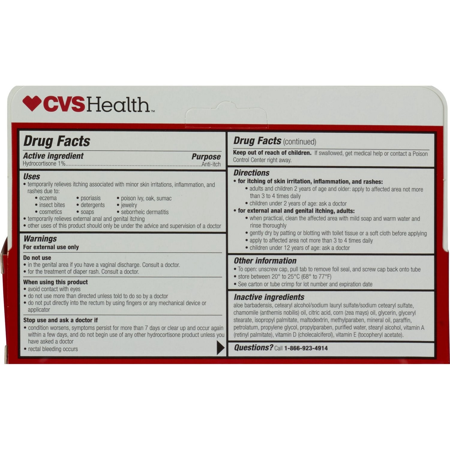 slide 2 of 3, CVS Health, Maximum Strength Cortisone Anti-Itch Cream, 1 Oz, 1 oz