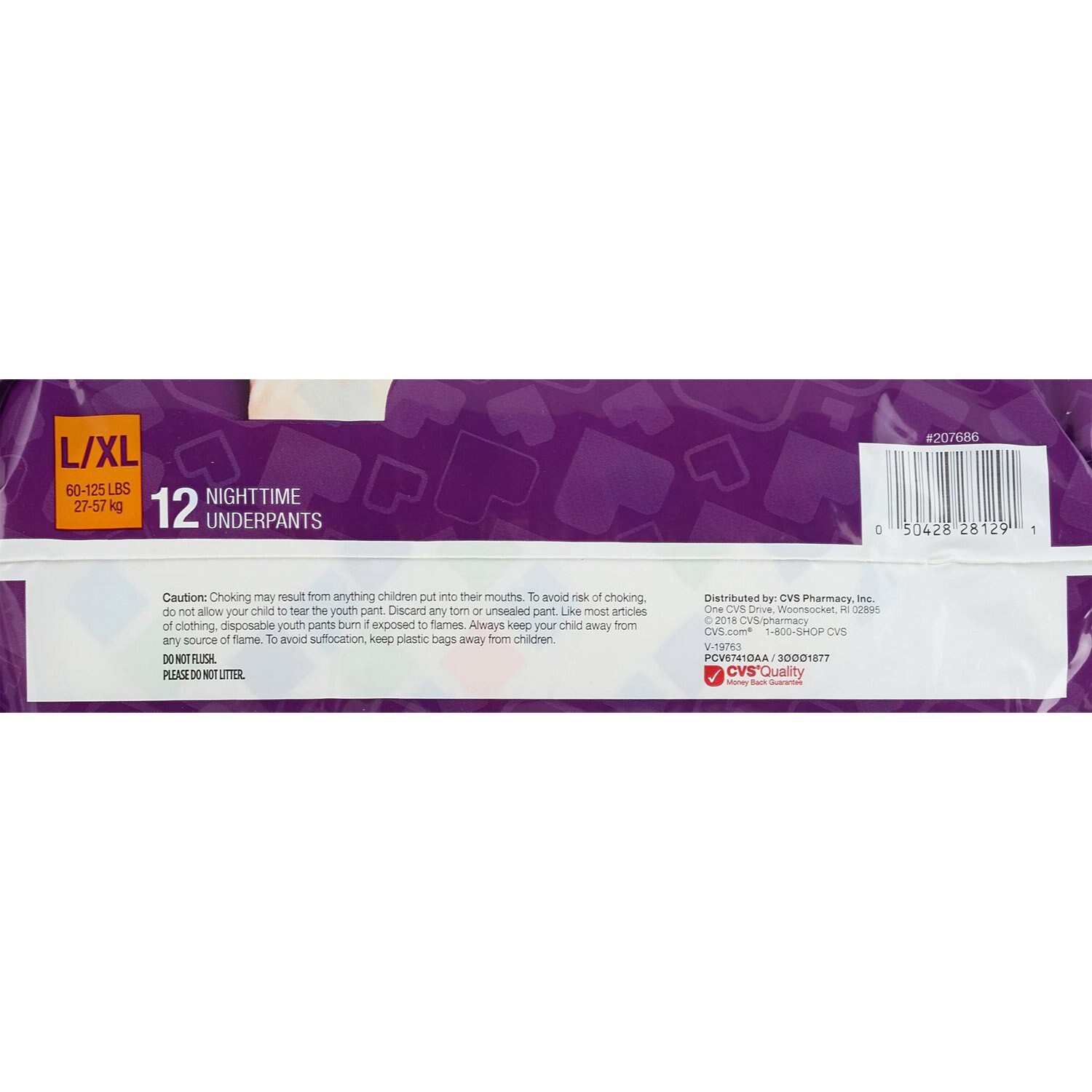 slide 3 of 4, CVS Health Nighttime Underpants, L/Xl, 12 Ct, 1 ct