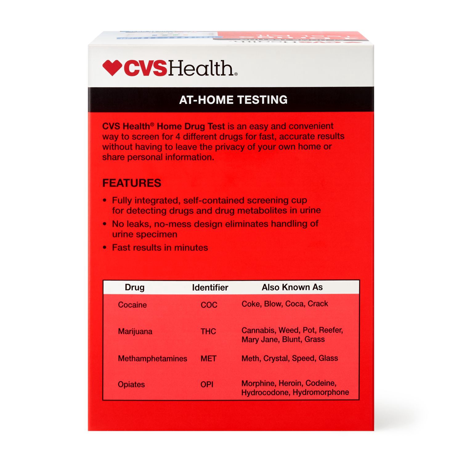 slide 11 of 12, CVS Health Home Drug Test Kit, 4 Drugs, 1 ct