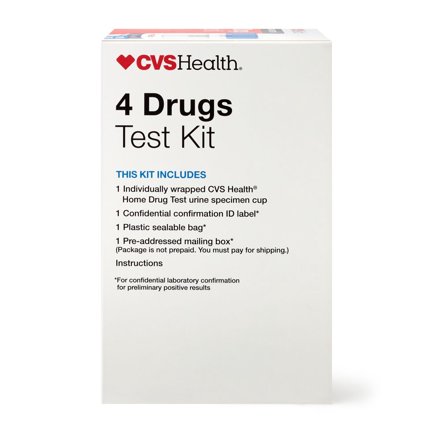 slide 7 of 12, CVS Health Home Drug Test Kit, 4 Drugs, 1 ct