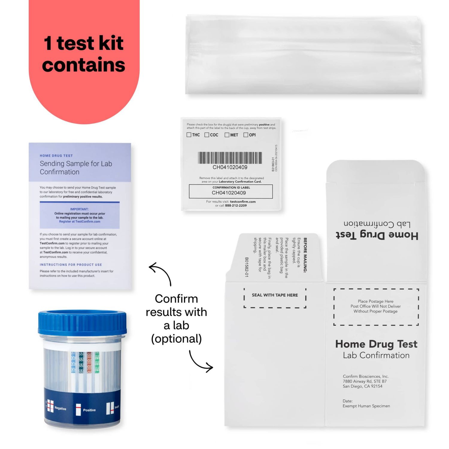 slide 12 of 12, CVS Health Home Drug Test Kit, 4 Drugs, 1 ct
