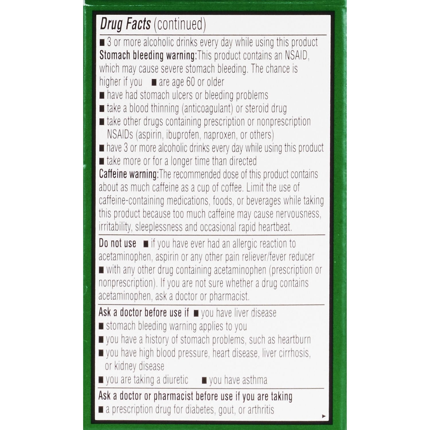 slide 6 of 7, CVS Health Extra Strength Headache Relief Acetaminophen, Aspirin (Nsaid) & Caffeine Geltabs, 20 Ct, 1 ct