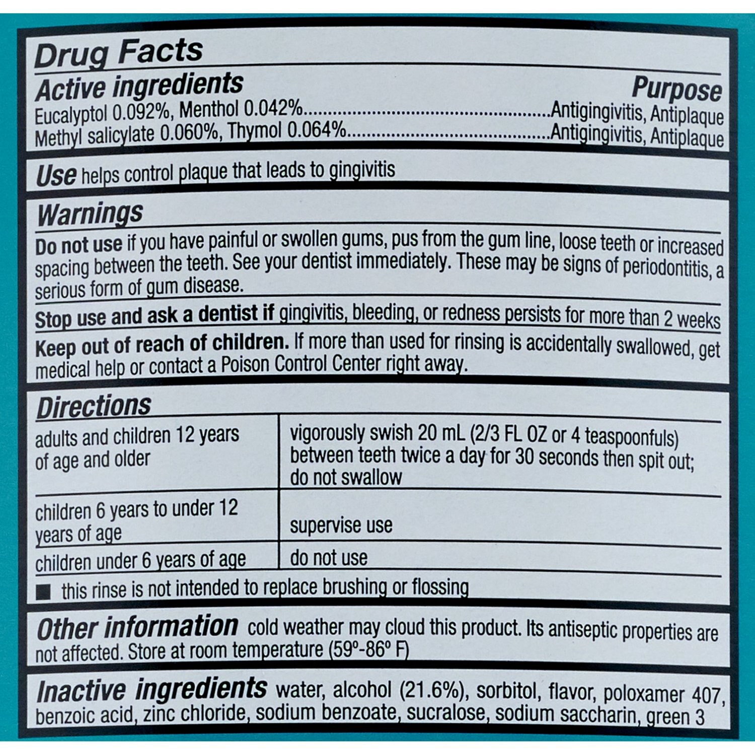 slide 2 of 3, CVS Health Tartar Control Plus Antiseptic Mouthwash, Blue Mint, 1 L, 1 ct