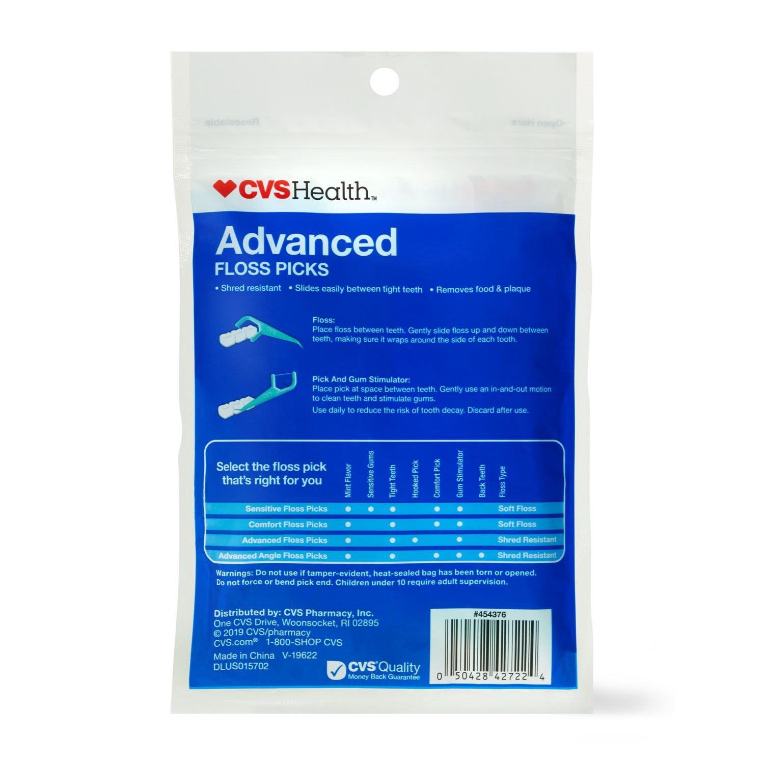 slide 3 of 4, CVS Health Advanced Floss Picks, Mint, 90 Ct, 1 ct