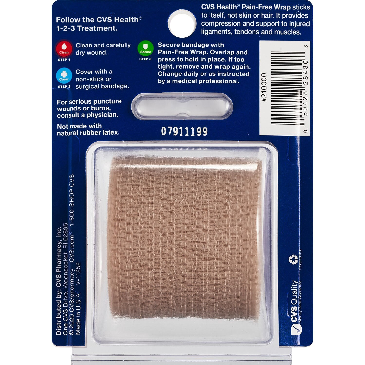 slide 3 of 4, Cvs Health Pain-Free Gentle Wrap, Beige, 1 Ct, 1 ct