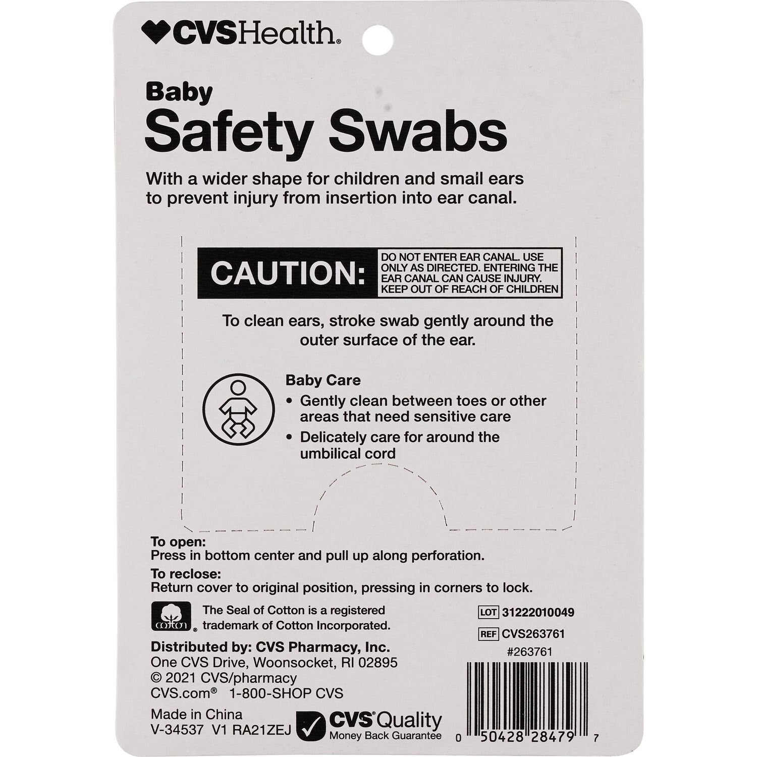 slide 2 of 2, CVS Health Baby Safety Swabs, 55 Ct, 1 ct