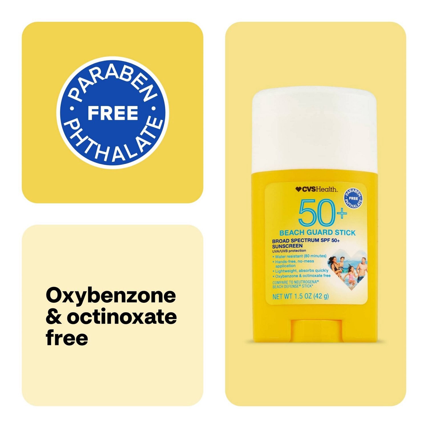 slide 10 of 10, CVS Health Beach Guard Sunscreen Sunstick Spf 50, 1.5 Oz, 1 ct