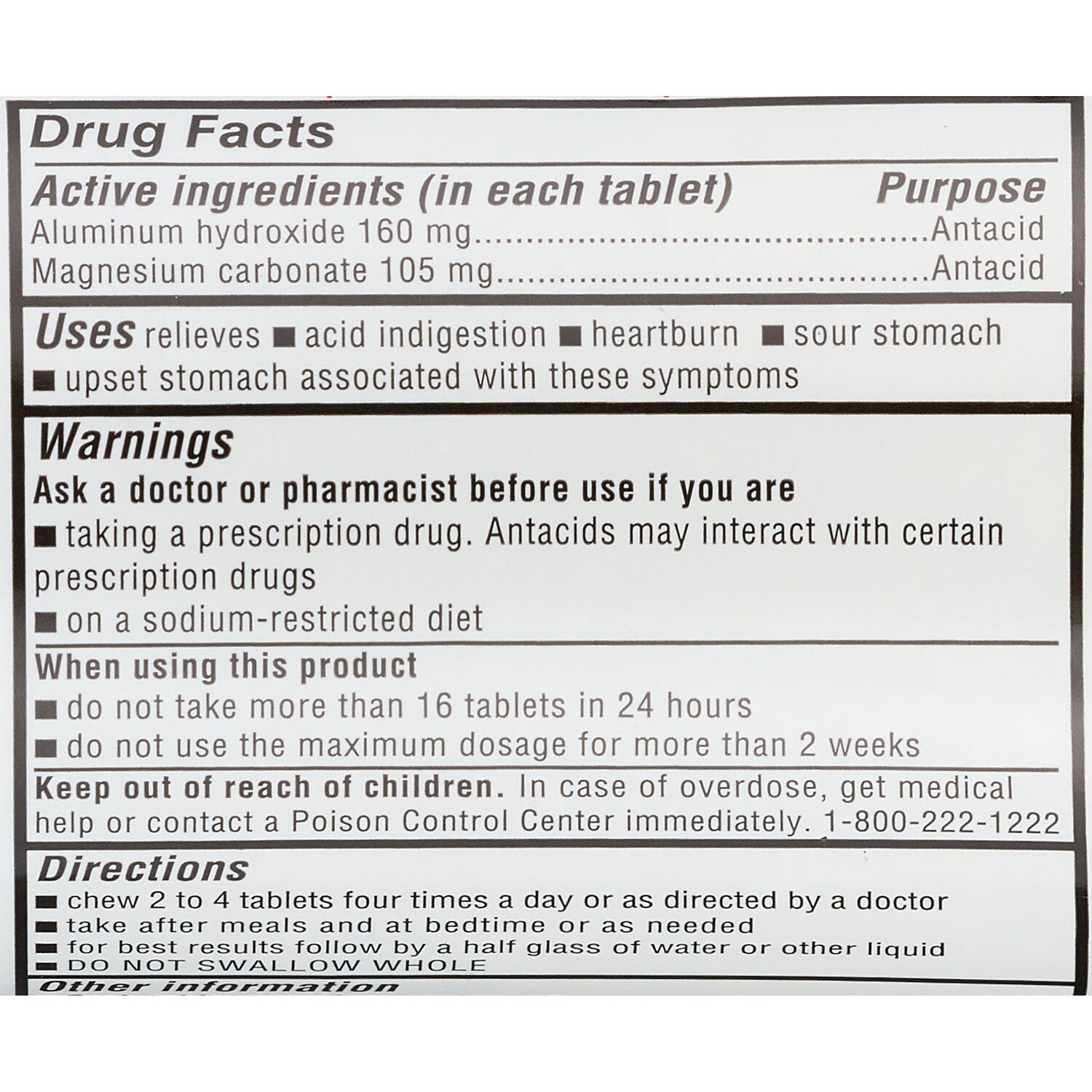 slide 4 of 4, Cvs Health Extra Strength Heartburn Relief Chewable Tablets, 100 Ct, 1 ct