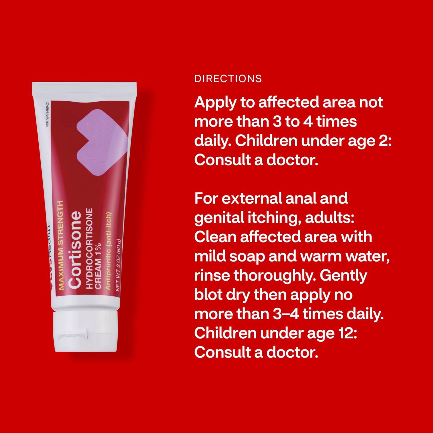 slide 3 of 7, CVS Health, Maximum Strength Cortisone Anti-Itch Cream, 2 Oz, 2 oz