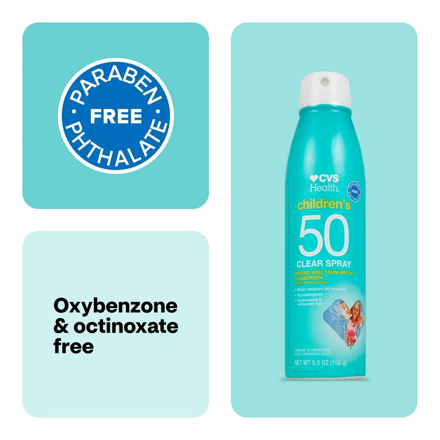 slide 3 of 9, CVS Health Kids Sunscreen Spray, Clear, 1 ct