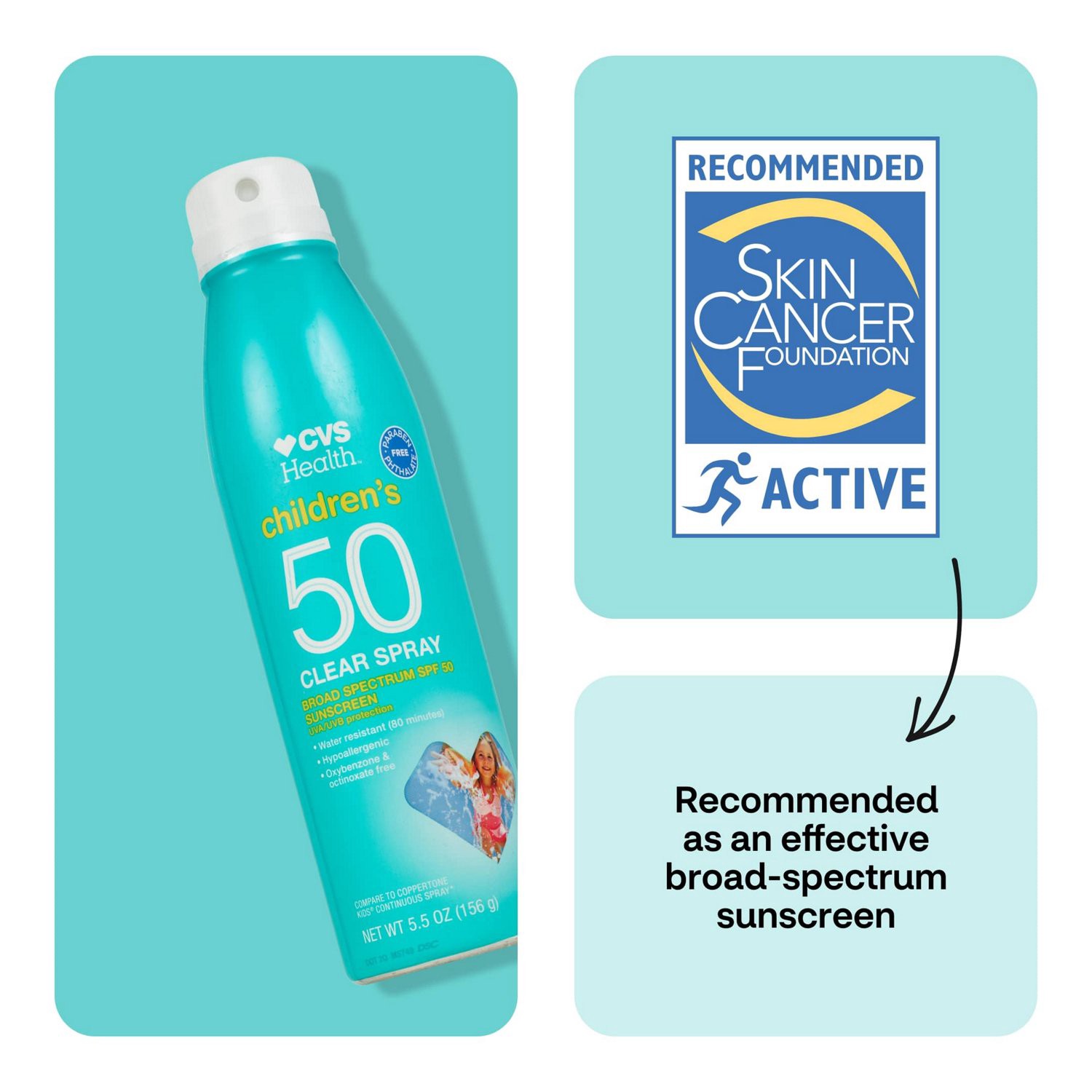 slide 7 of 9, CVS Health Kids Sunscreen Spray, Clear, 1 ct