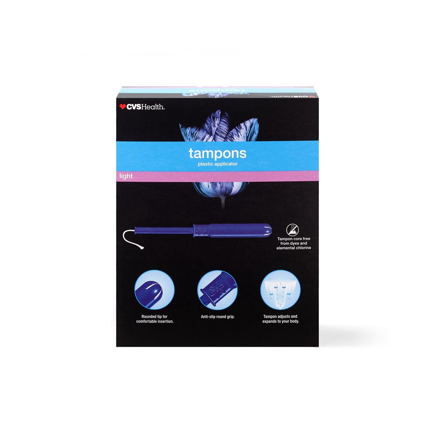 slide 5 of 6, CVS Health Tampons, Unscented, Light, 18 Ct, 1 ct