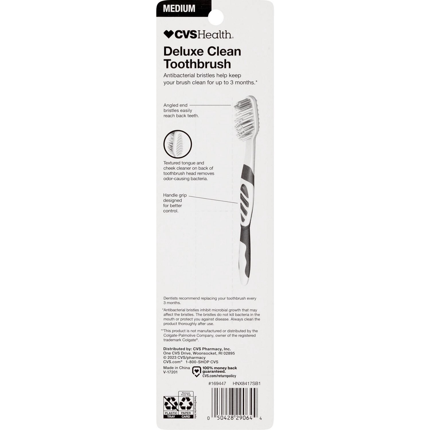 slide 3 of 3, CVS Health Deluxe Clean Toothbrush, 4Ct, 1 ct