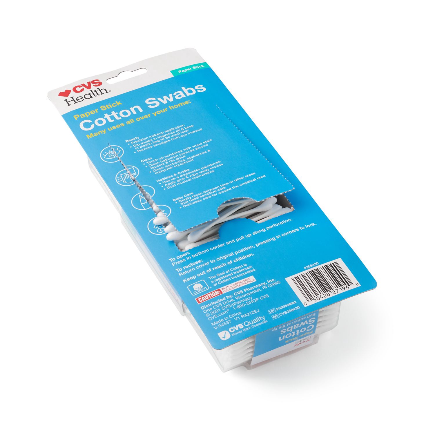 slide 4 of 5, Cvs Health Cotton Swabs, 625 Ct, 625 ct