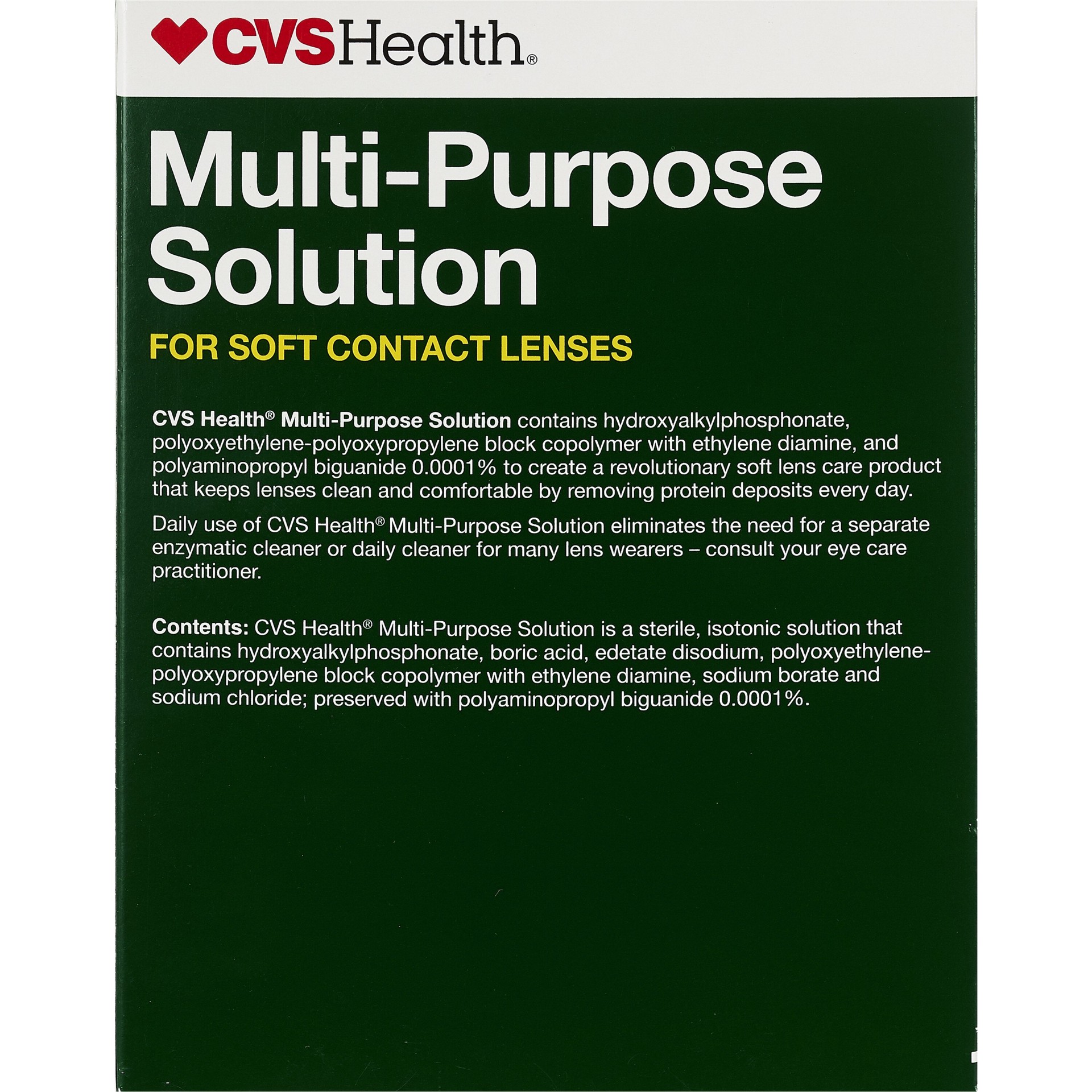 slide 5 of 7, CVS Health Multi-Purpose Solution For Soft Contact Lenses, Twin Pack, 1 ct