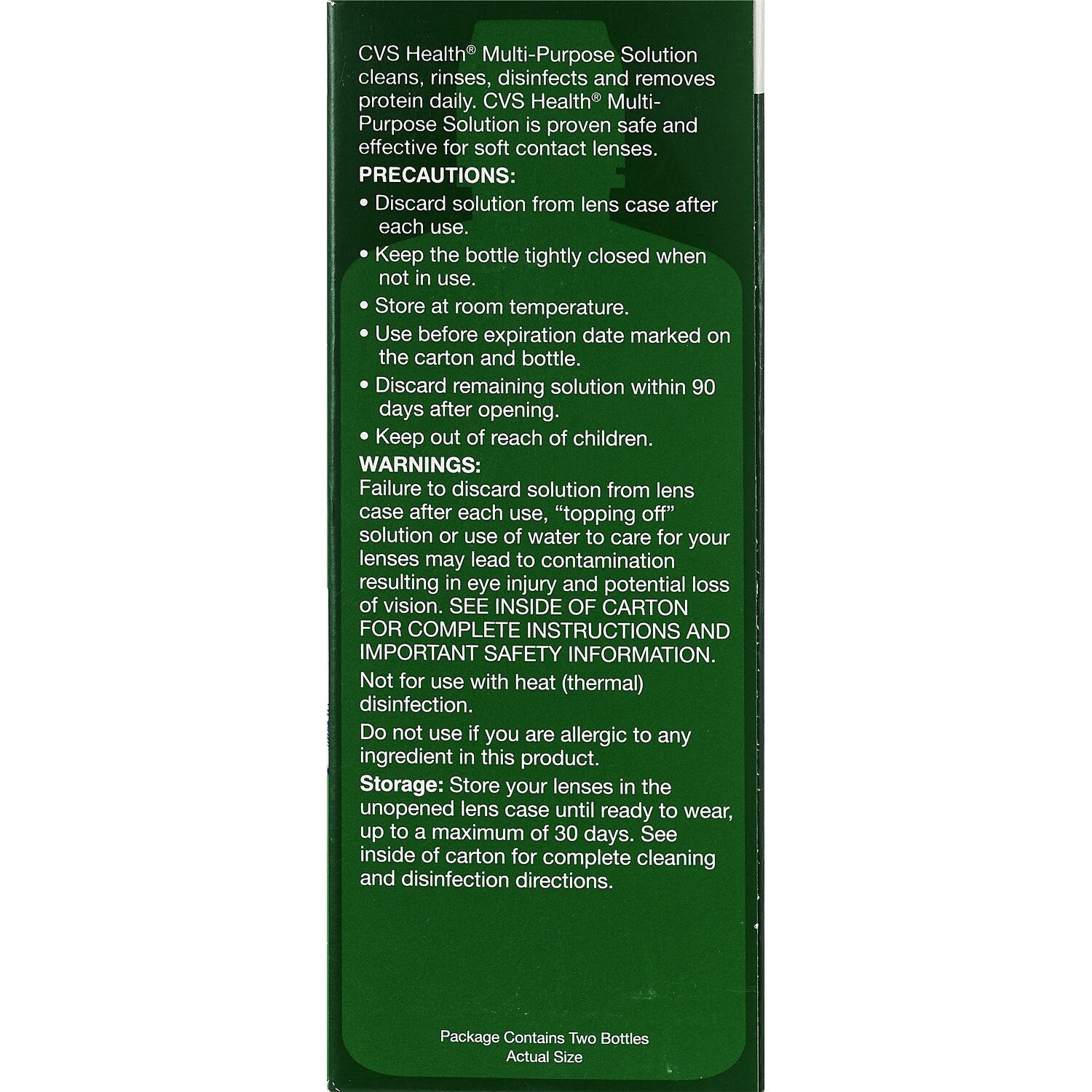 slide 7 of 7, CVS Health Multi-Purpose Solution For Soft Contact Lenses, Twin Pack, 1 ct