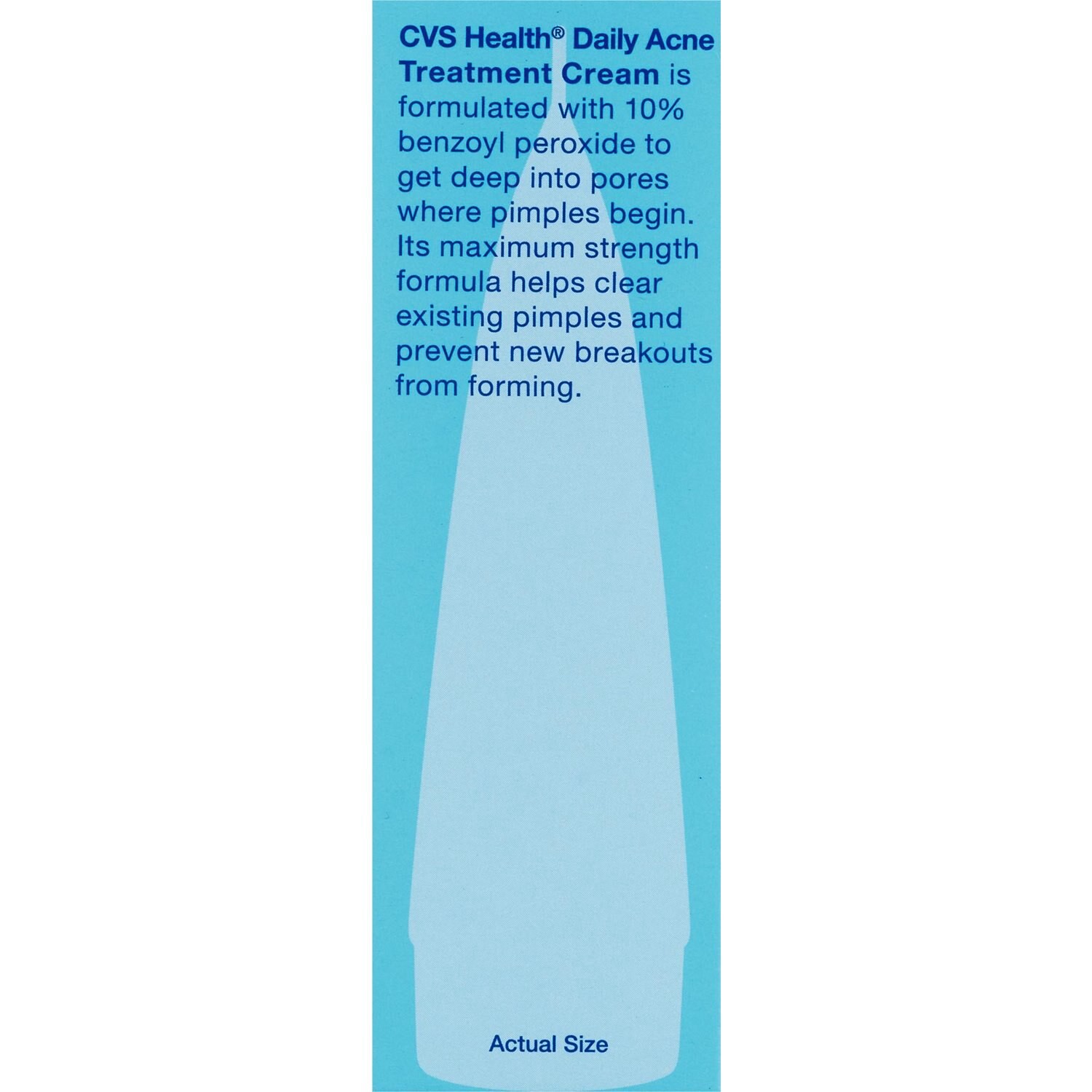 slide 6 of 6, CVS Health Acne Treatment Cream With 10% Benzoyl Peroxide, Maximum Strength, 1 ct