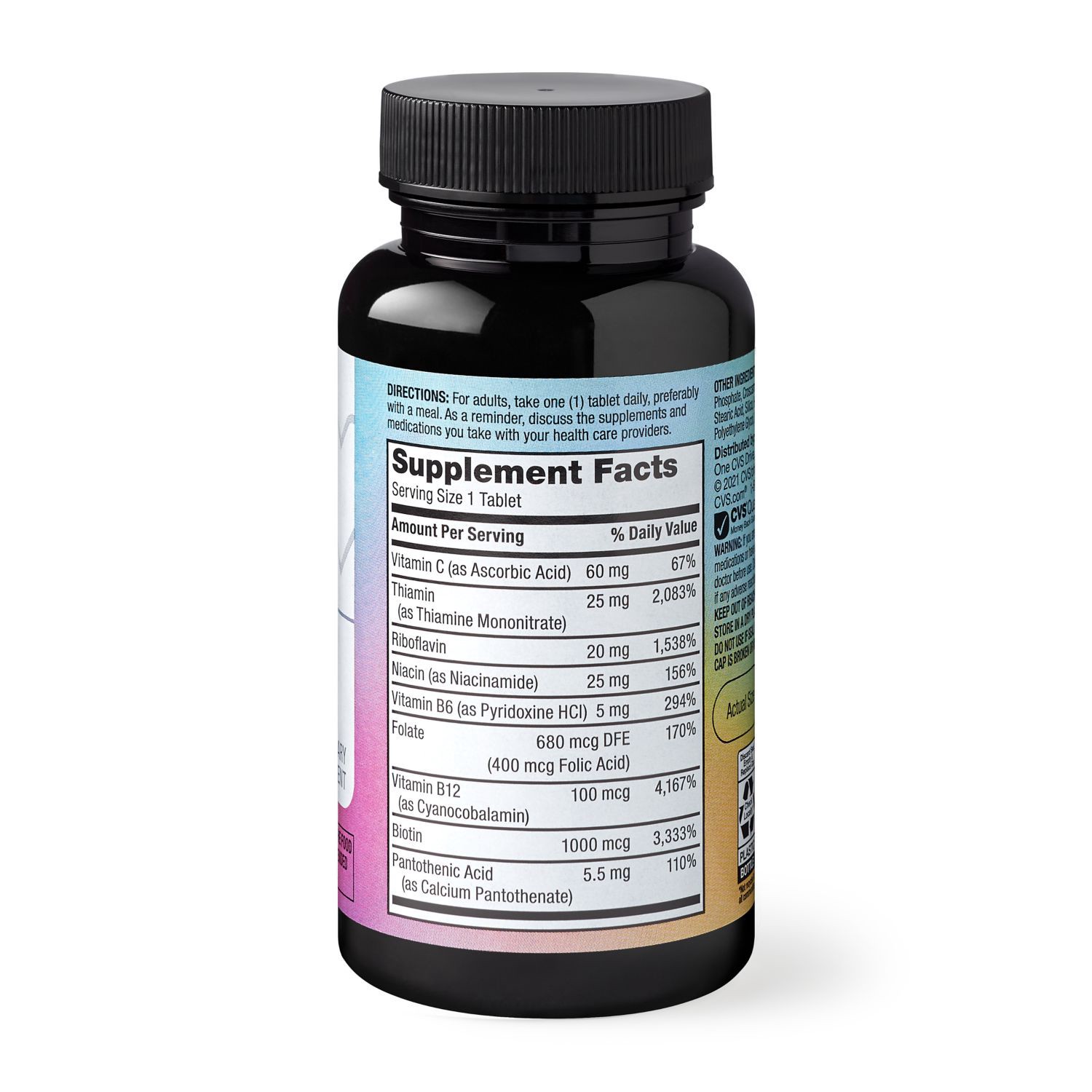 slide 3 of 4, CVS Health Super B Complex With Vitamin C Caplets, 100 Ct, 1 ct