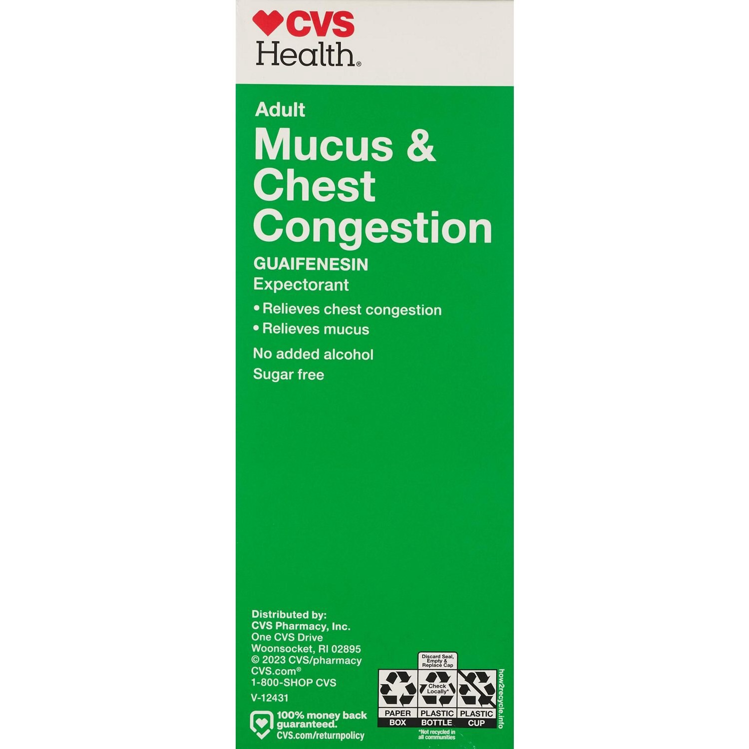 slide 3 of 8, CVS Health Non Drowsy Tussin Adult Chest Congestion, 8 Oz, 1 ct