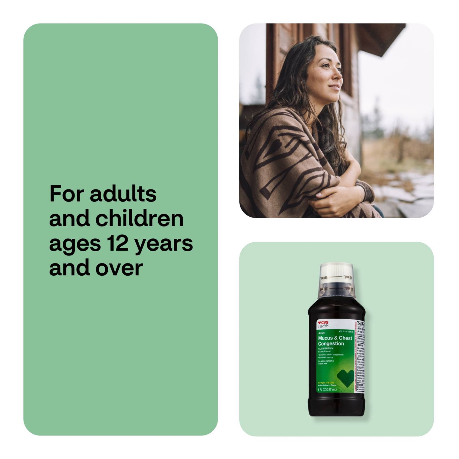 slide 4 of 8, CVS Health Non Drowsy Tussin Adult Chest Congestion, 8 Oz, 1 ct