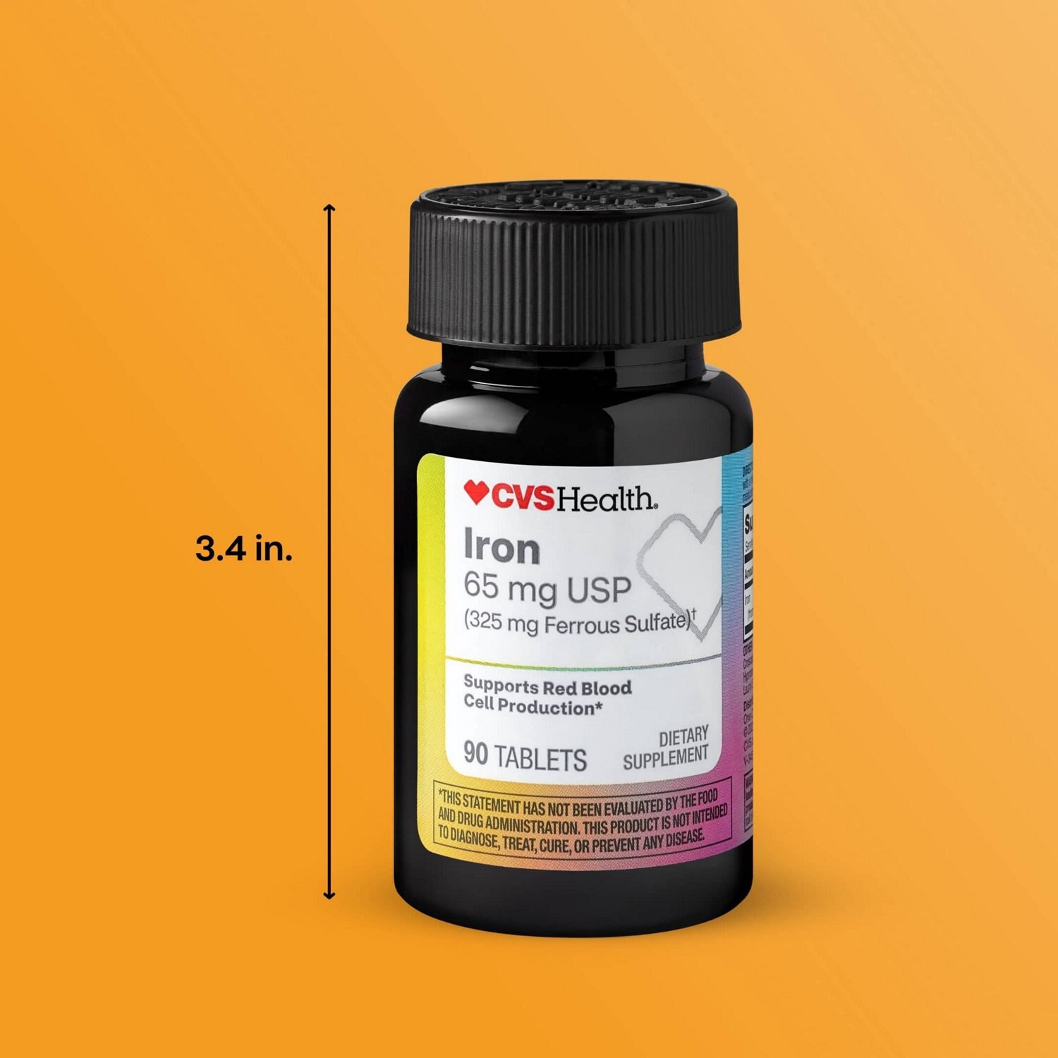 slide 5 of 9, CVS Health Iron Tablets, 90 Ct, 1 ct